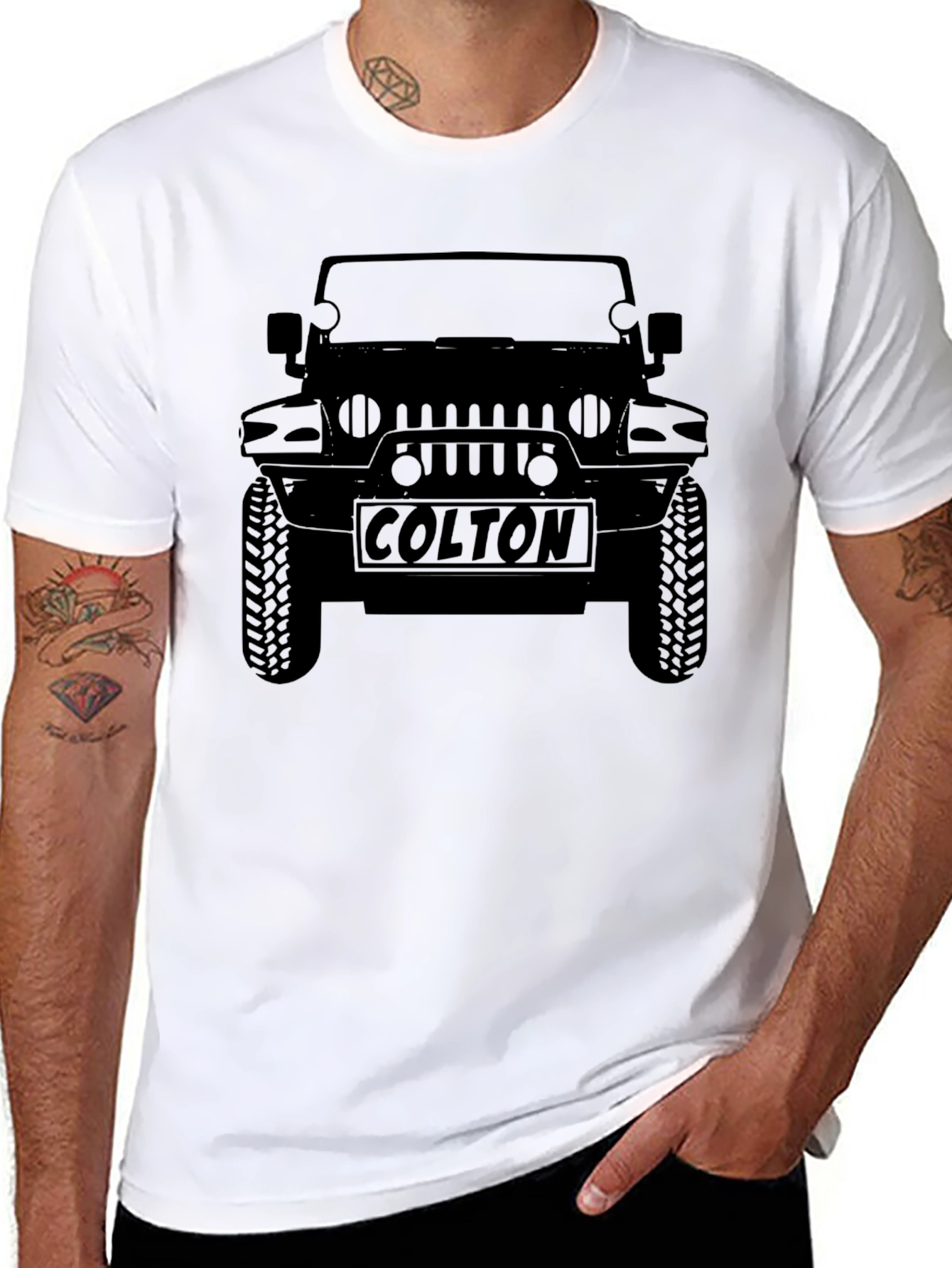 Black Colton Jeep Black Graphic T-Shirt view 8