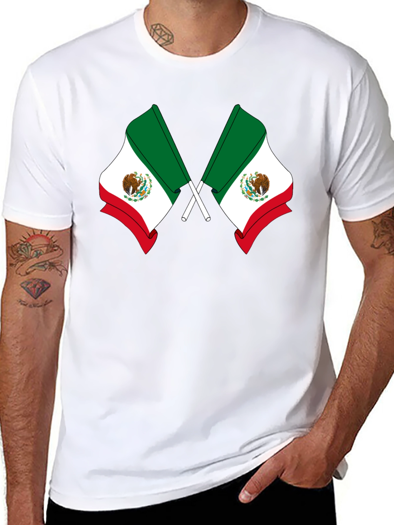 Black Mexican Flag T-Shirt - Viva Mexico! view 8