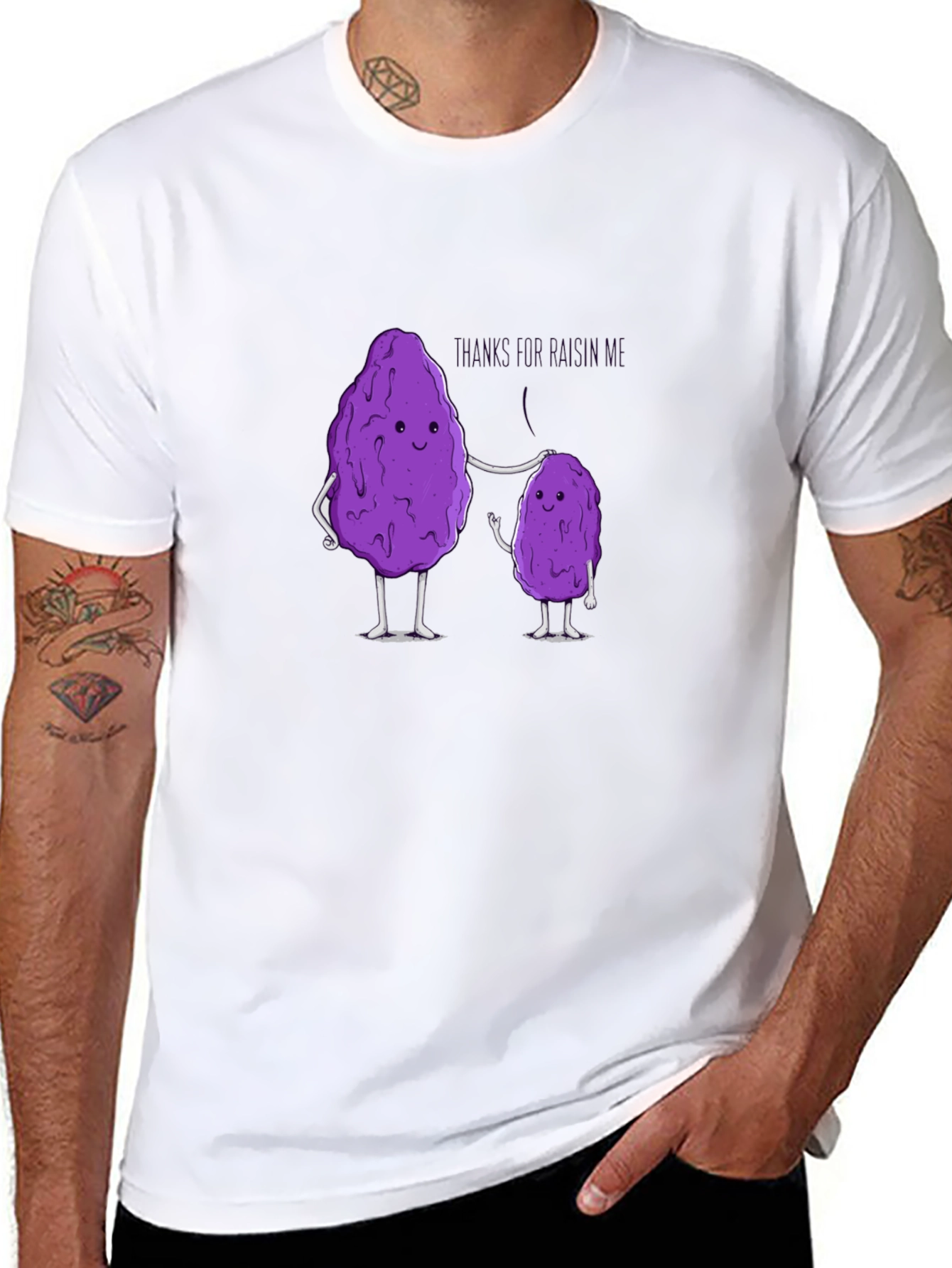 Black Funny Raisin Pun T-Shirt - Thanks for Raisin' Me view 8