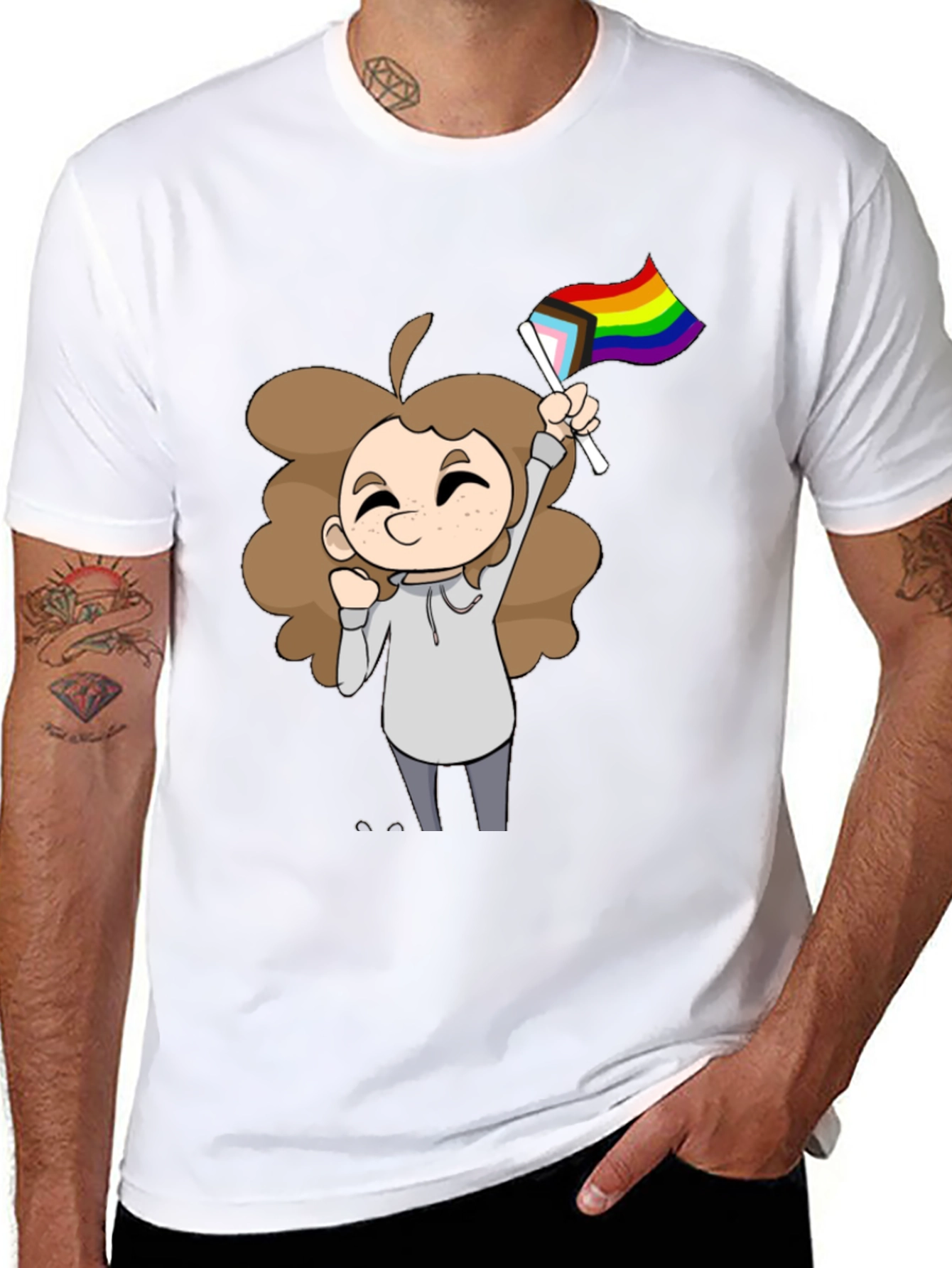 Black Pride Cartoon T-Shirt view 8
