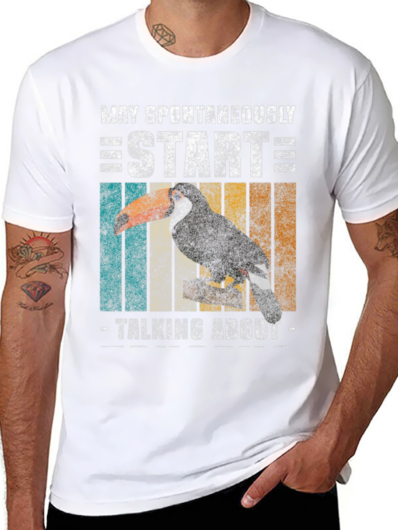 Black Toucan Enthusiast Tee: May Spontaneously Start Talking! view 8