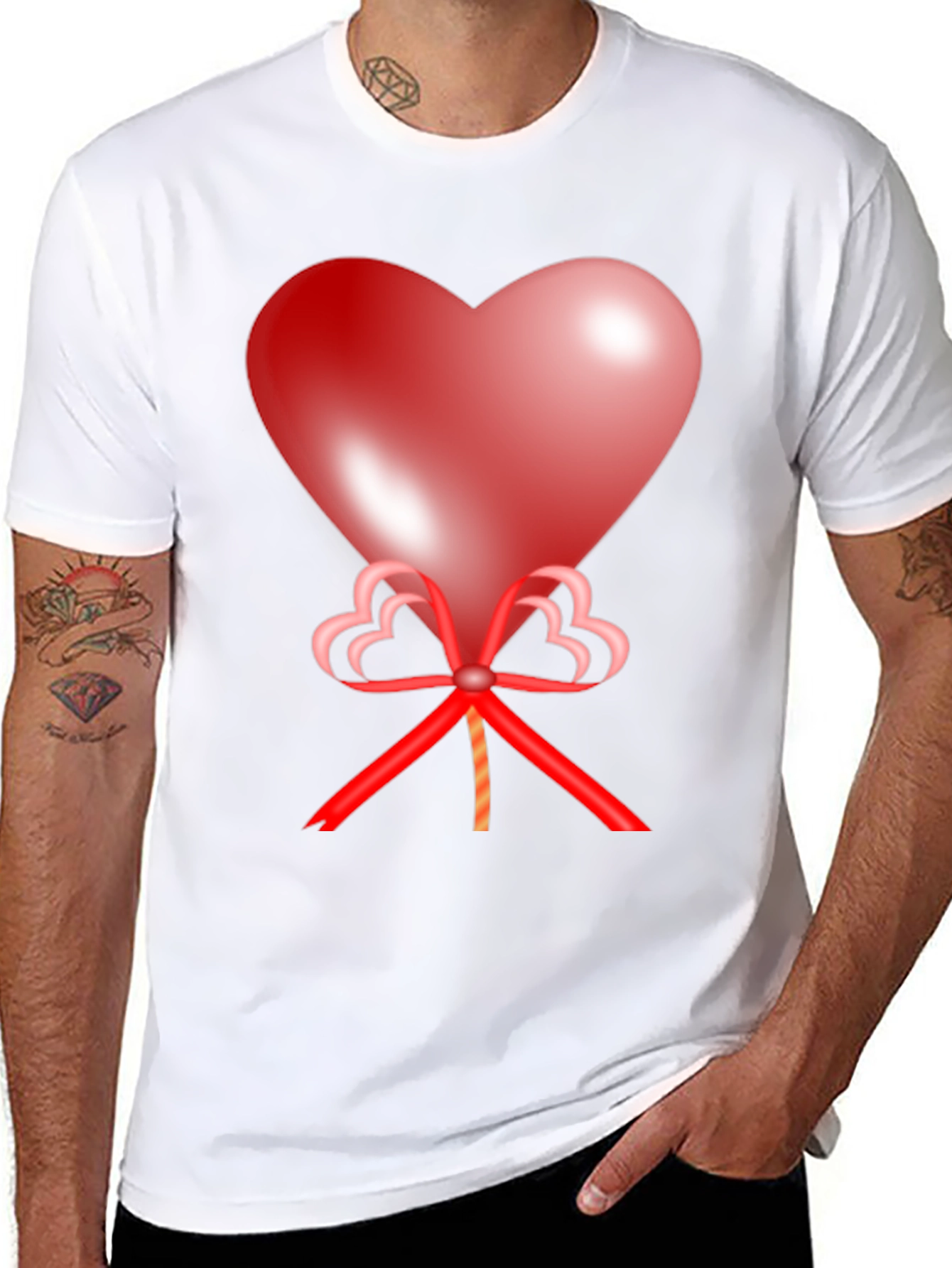 Black Heart Balloon Graphic Tee - Love is in the Air! view 8
