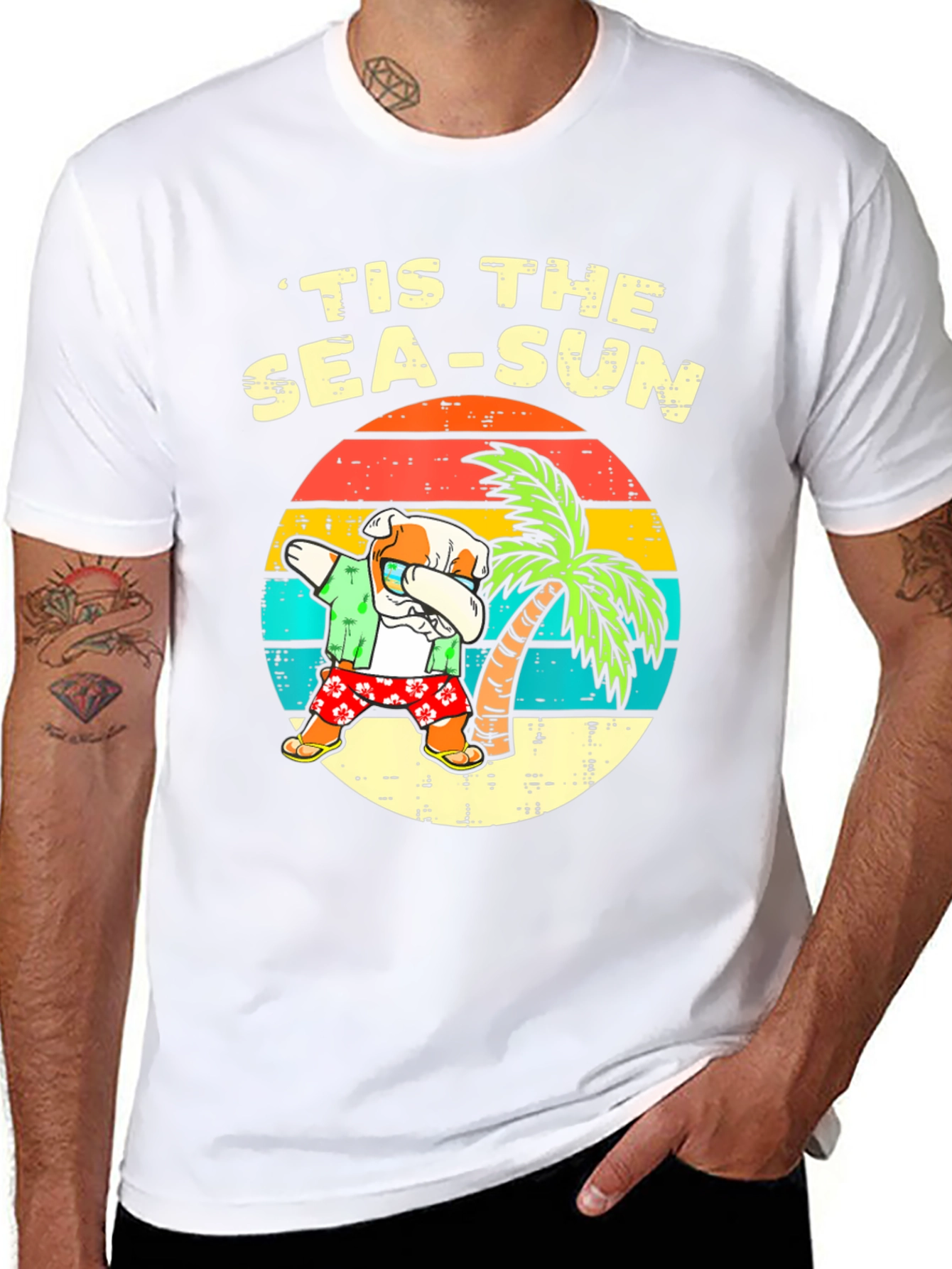 Black 'Tis the Sea-Sun' Graphic T-Shirt view 8