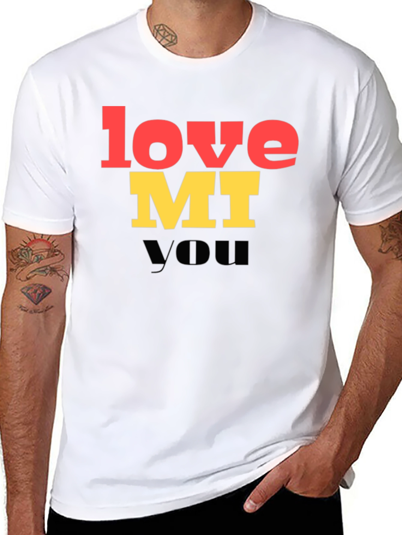 Black Love MI You Graphic T-Shirt - Trendy Unisex Tee view 8