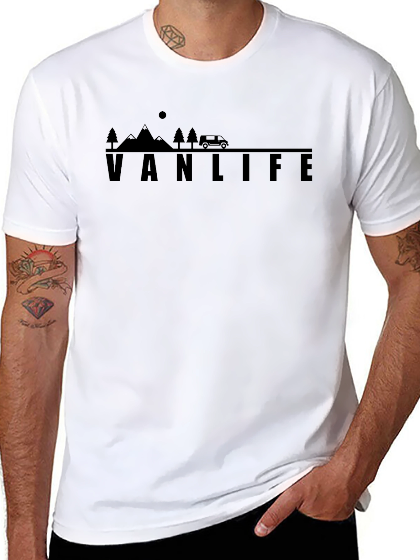 Black Van Life Graphic Tee - Adventure Awaits! view 8