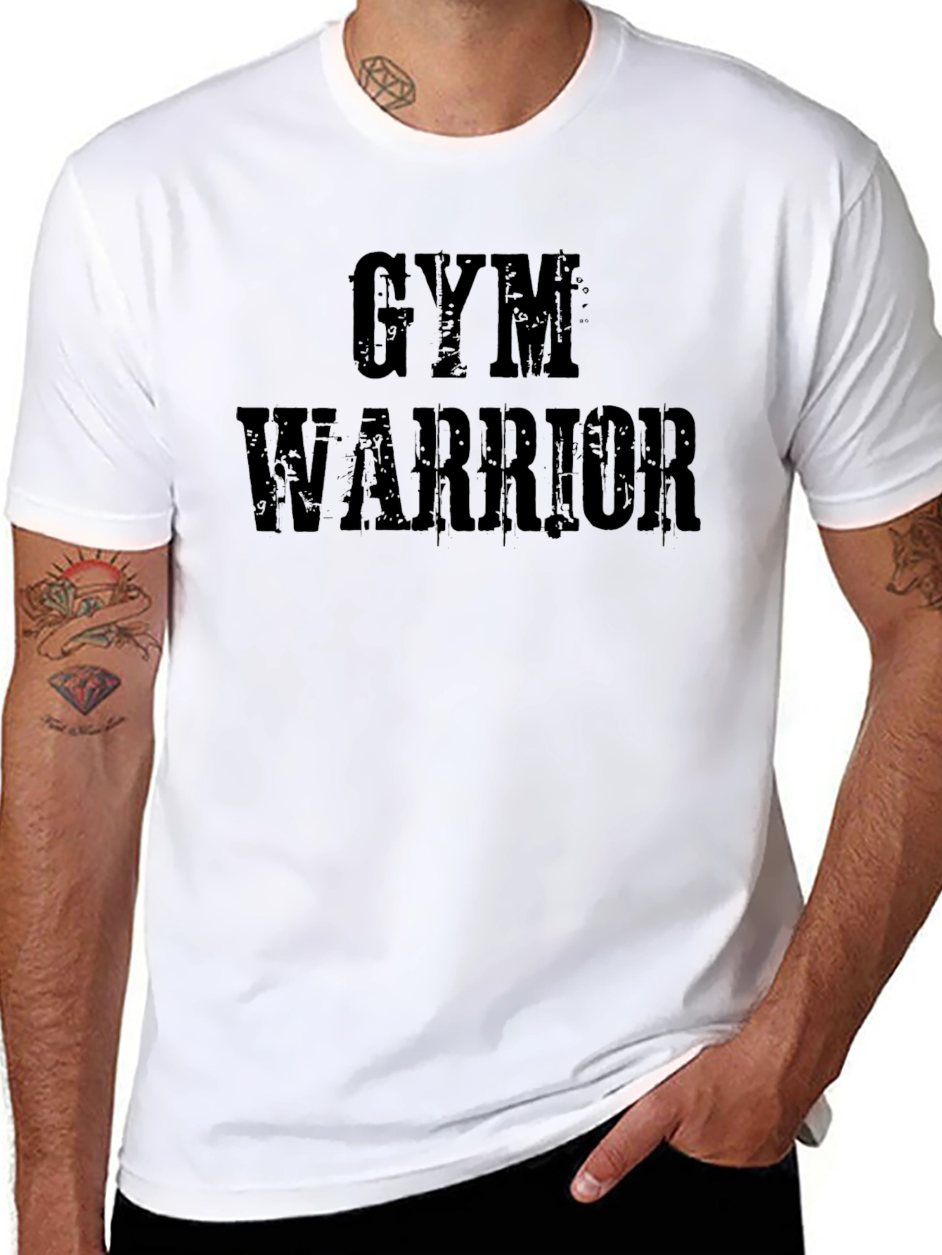 Gym Warrior Graphic Tee - Black - 8
