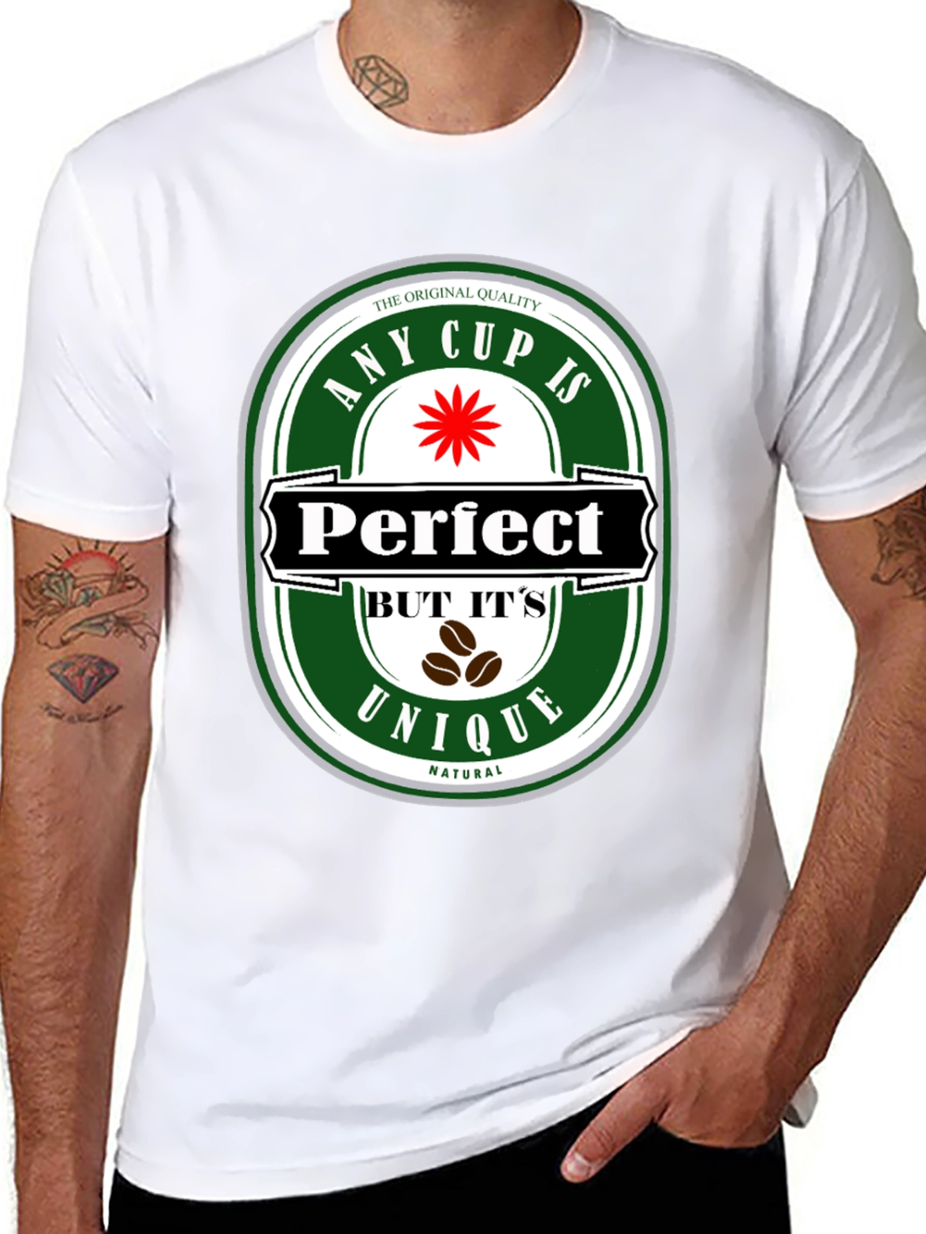 Black Any Cup Is Perfect Unique Natural Coffee Graphic Tee view 8