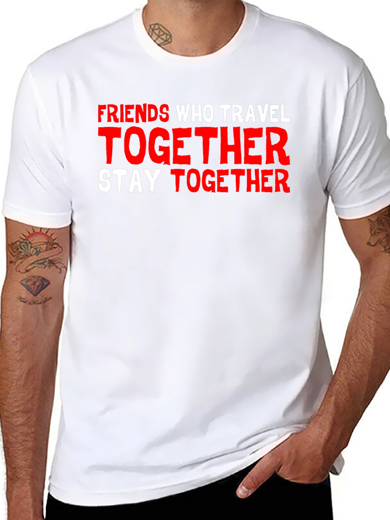Black Friends Who Travel Together Graphic T-Shirt view 8