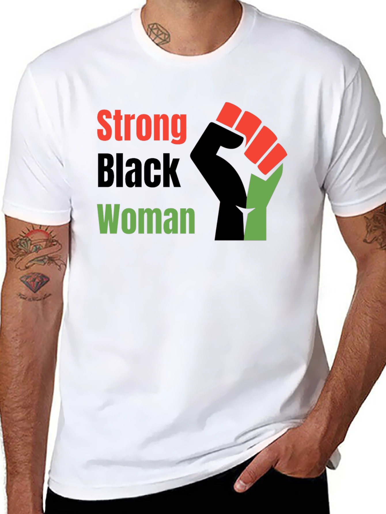 Black Strong Black Woman Graphic Tee - Empowering Design view 8