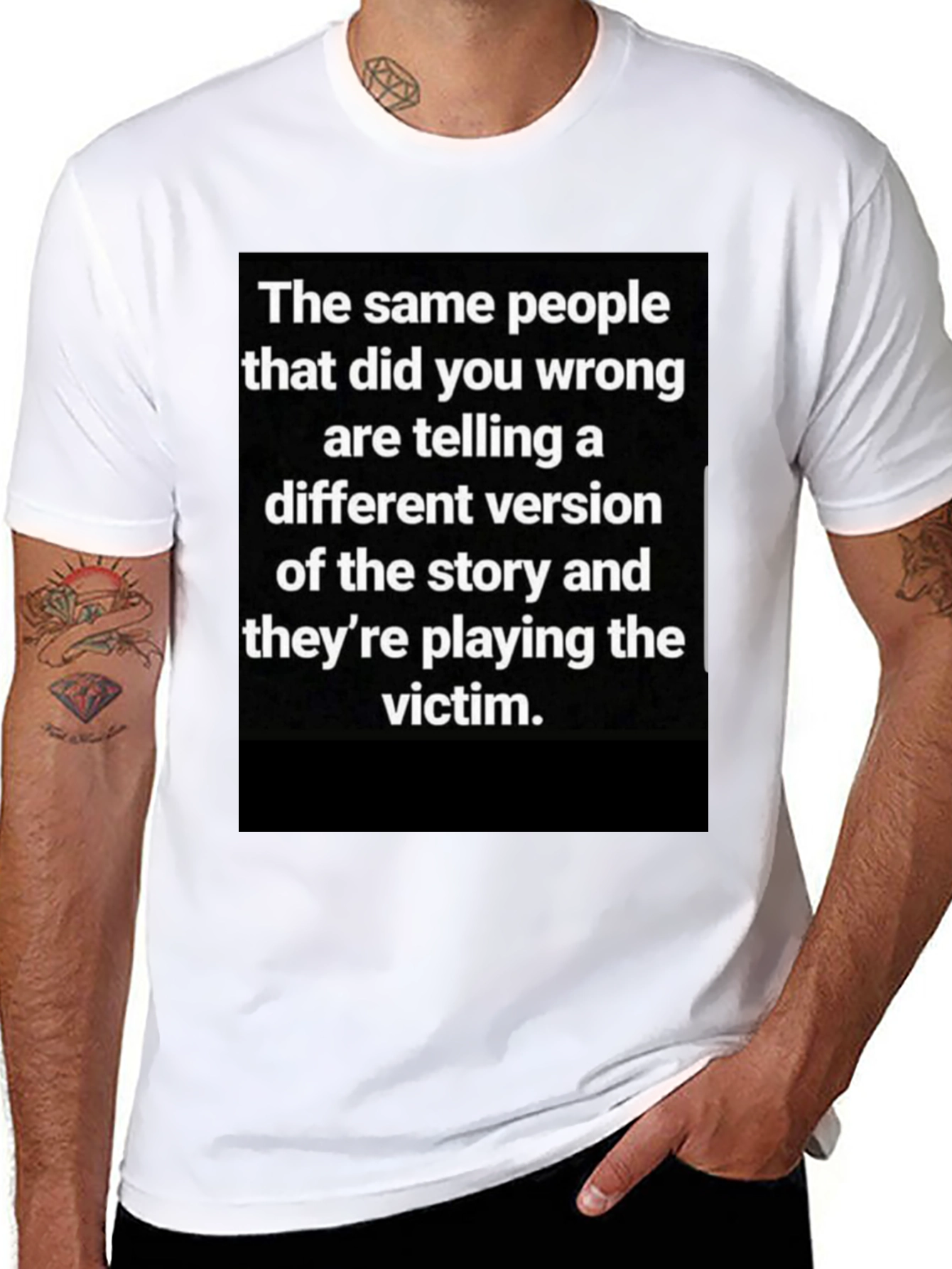 Black Victim T-Shirt: Same People, Different Story view 8