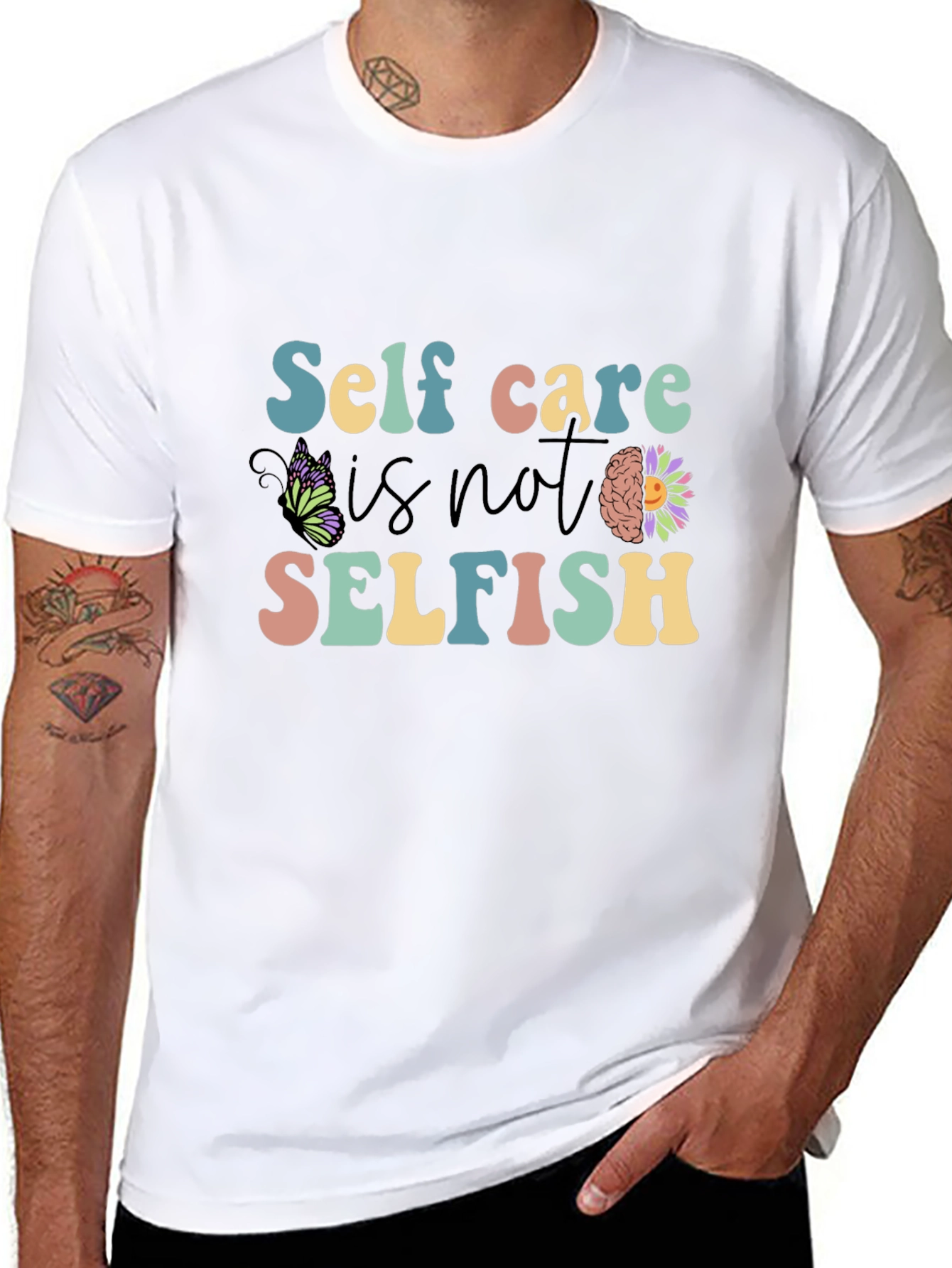 Black Self Care is Not Selfish T-Shirt view 8