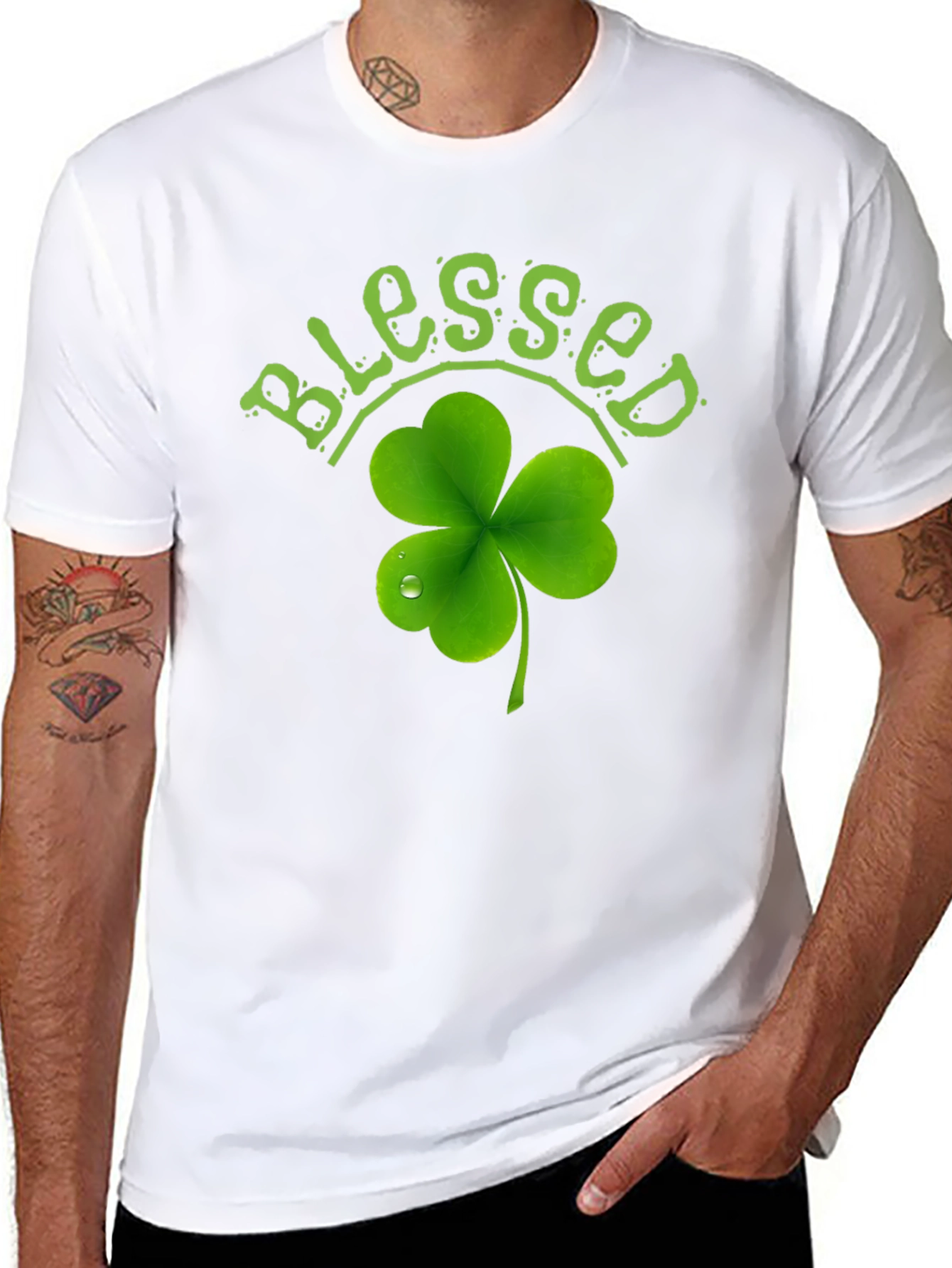 Blessed Shamrock T-Shirt - St. Patrick's Day Tee - 8