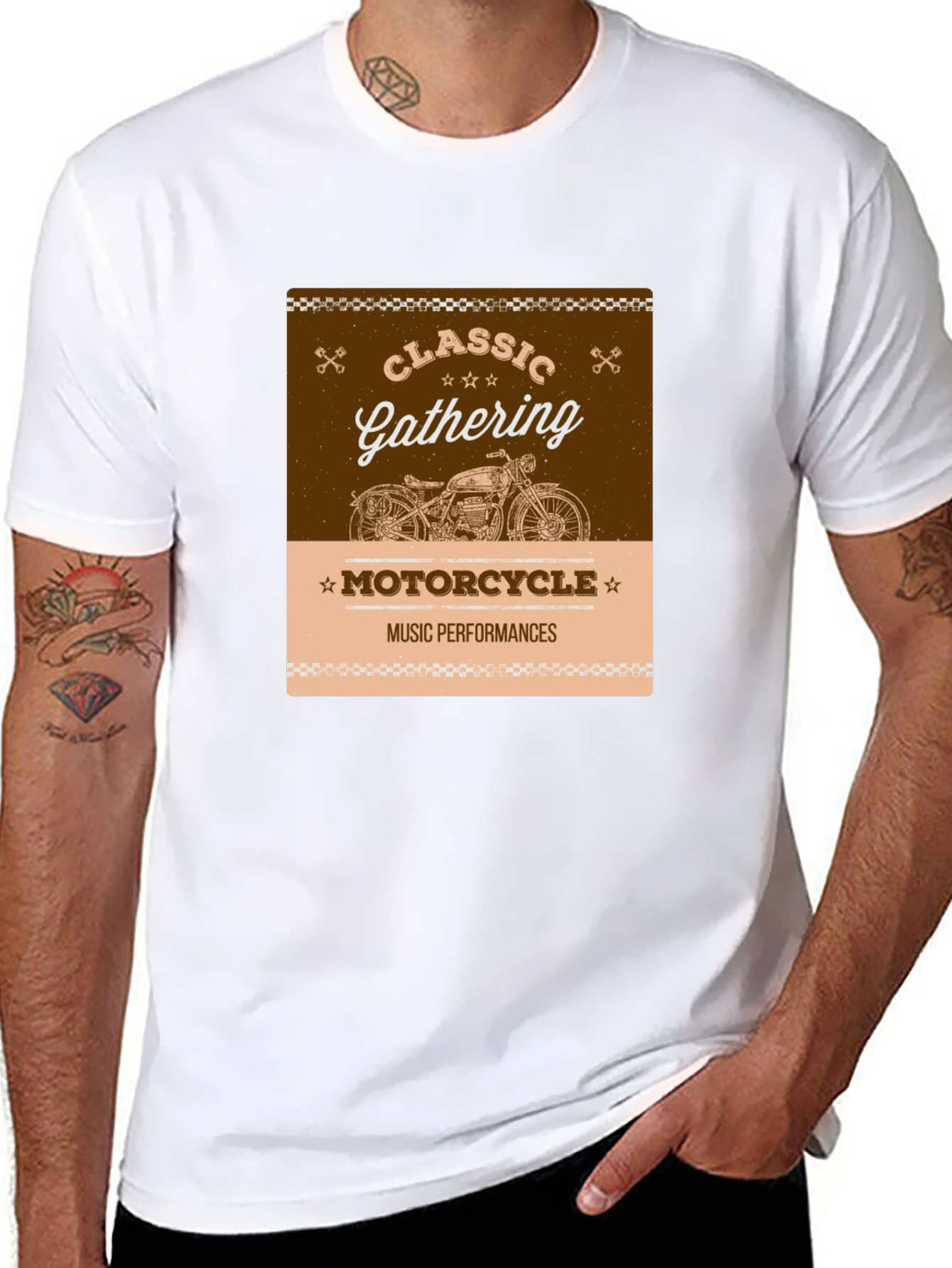 Black Classic Motorcycle Gathering Black T-Shirt view 8