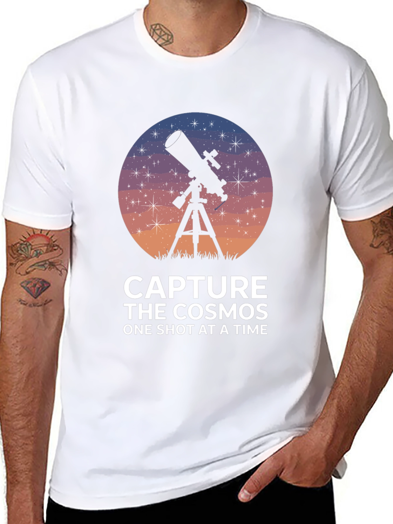 Black Capture the Cosmos Graphic Tee view 8