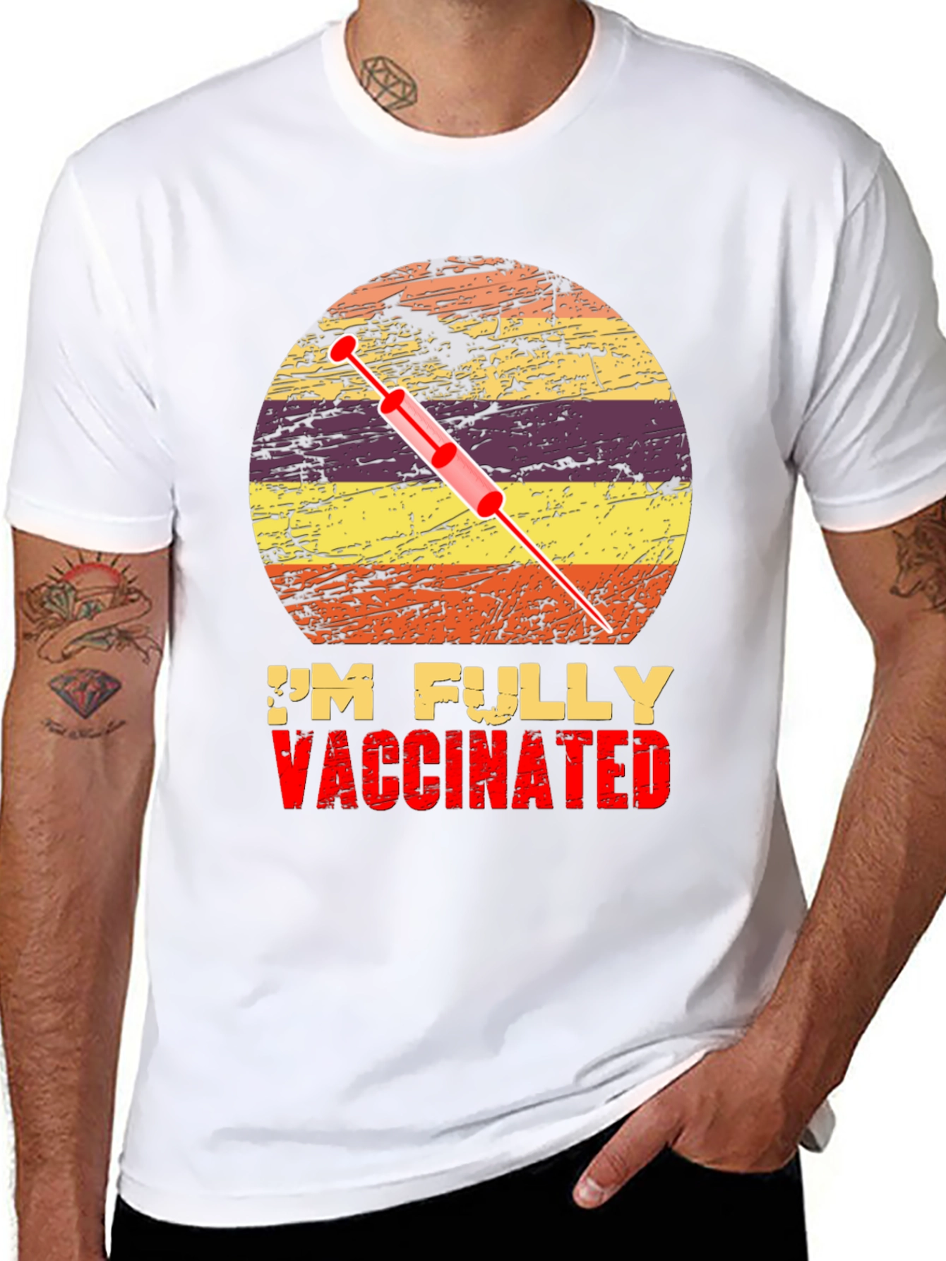Black Fully Vaccinated Graphic Tee view 8
