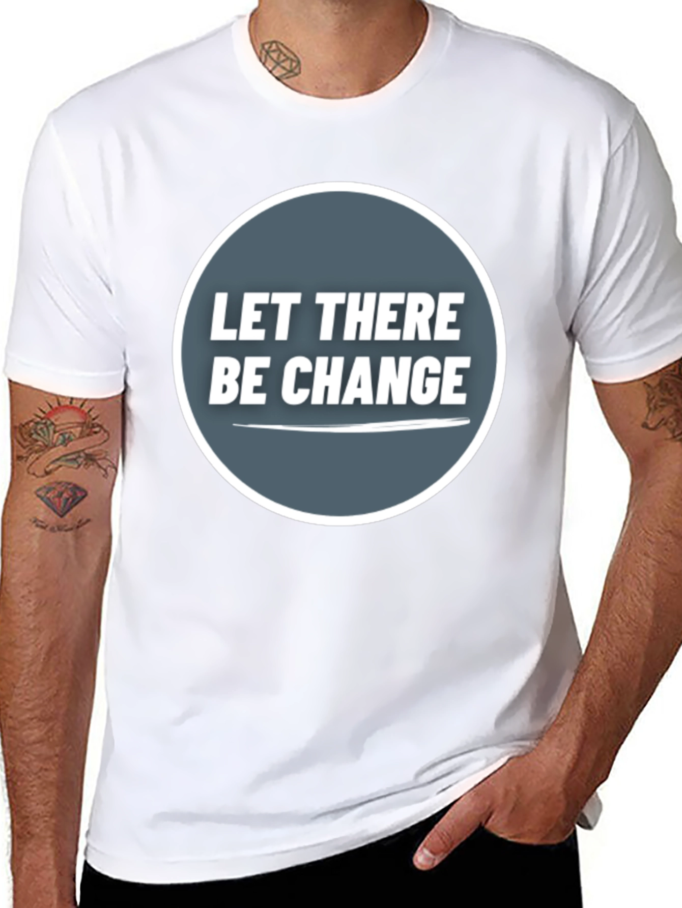 Black Let There Be Change T-Shirt - Stylish Graphic Tee view 8