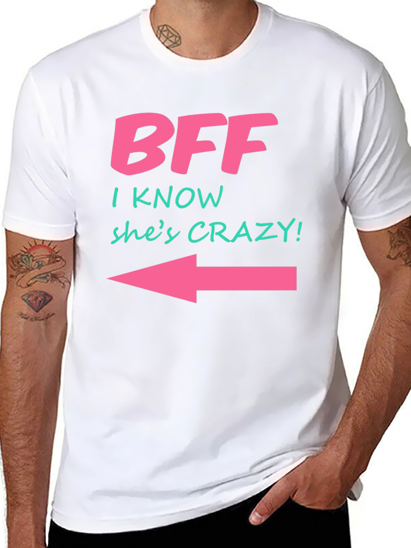 Black BFF Crazy Arrow T-Shirt view 8