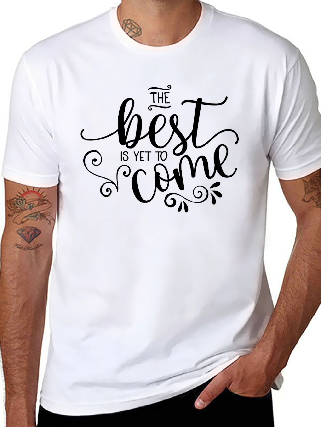 Black Inspirational Best is Yet to Come Black T-Shirt view 8