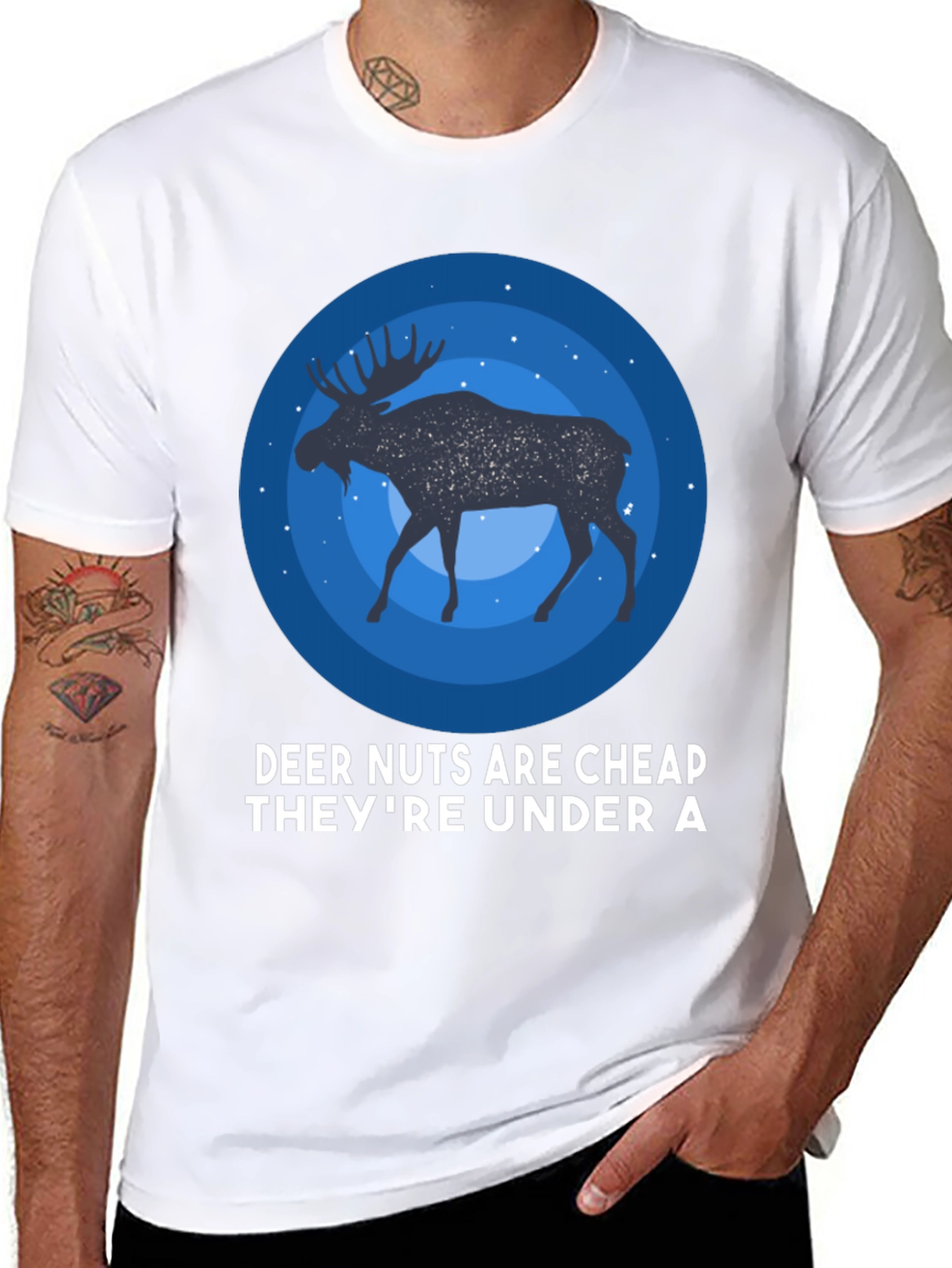 Black Deer Nuts T-Shirt - Funny Graphic Tee for Men view 8