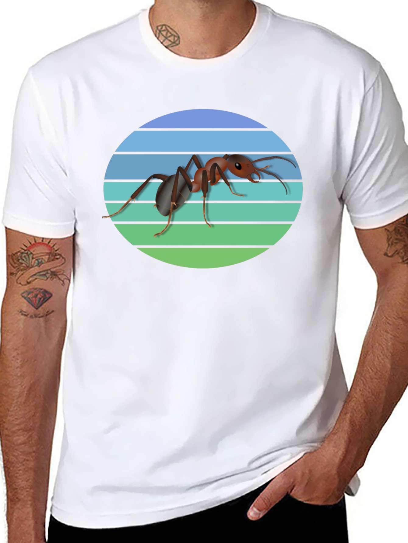 Black Ant Graphic T-Shirt - Cool Insect Design view 8