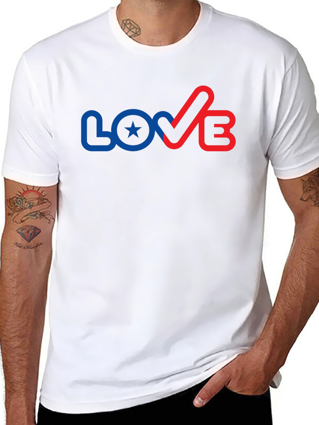 Black Patriotic Love T-Shirt view 8