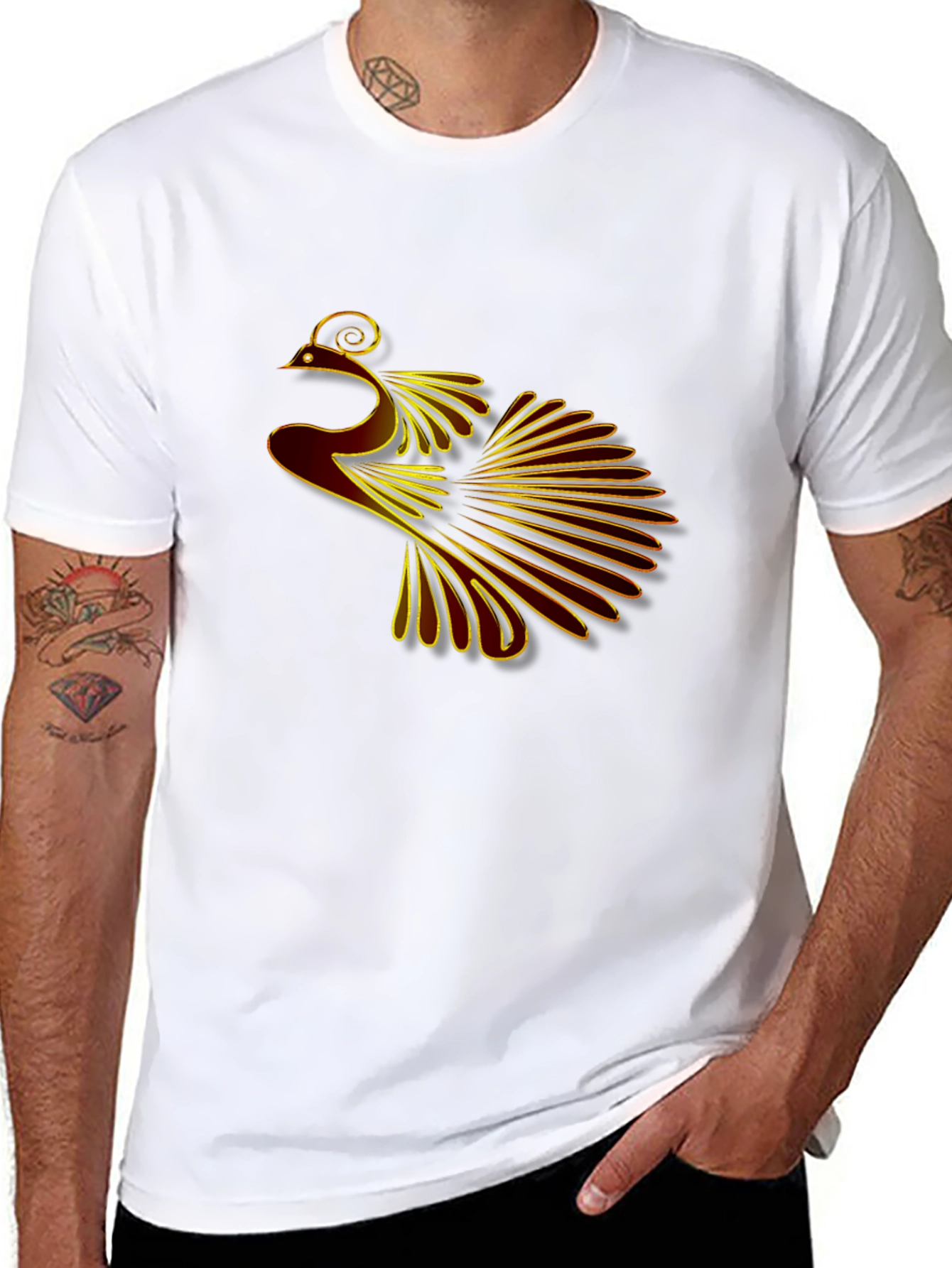 Black Phoenix Graphic Black T-Shirt view 8