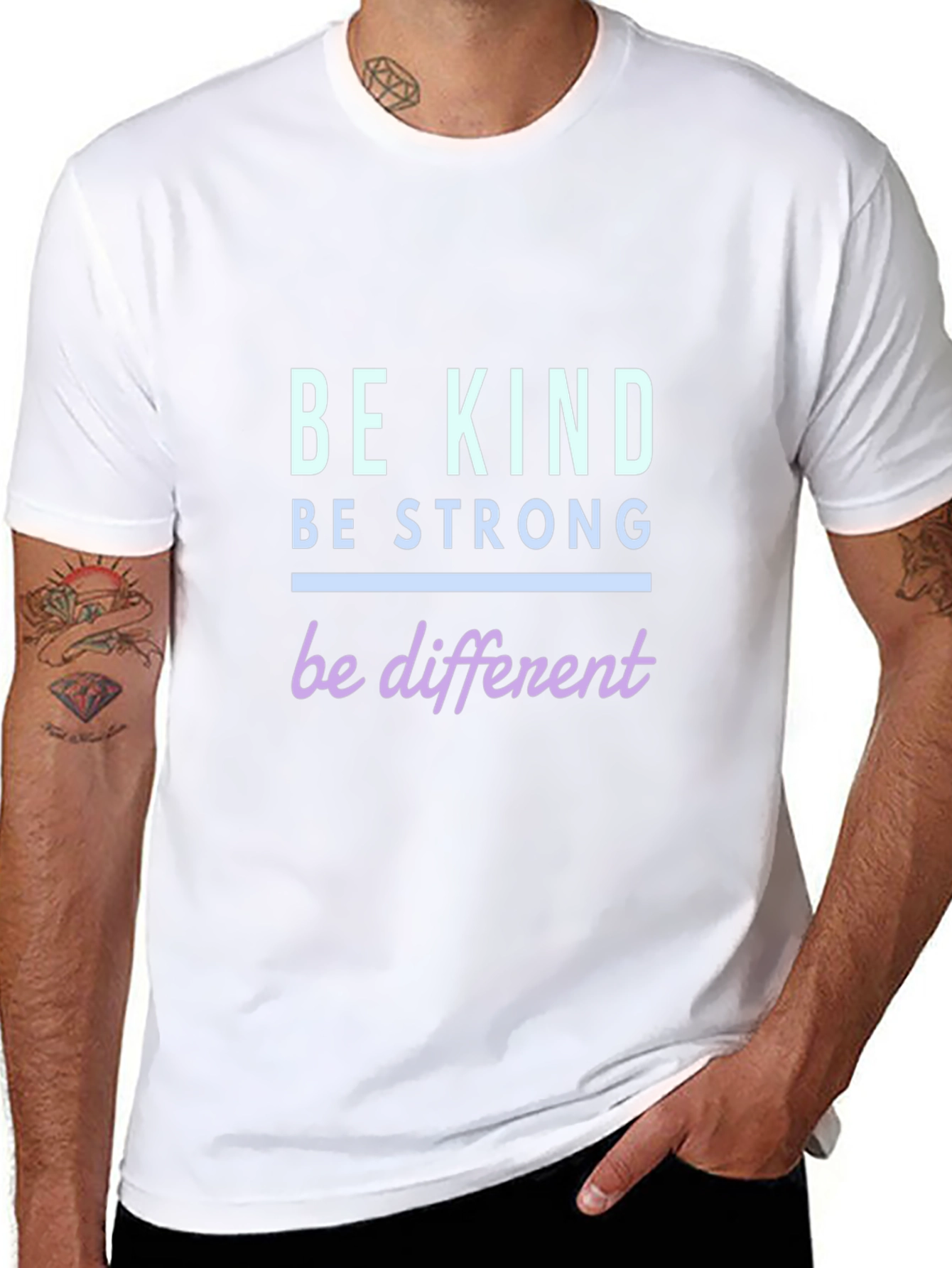 Black Be Kind, Be Strong Graphic T-Shirt view 8