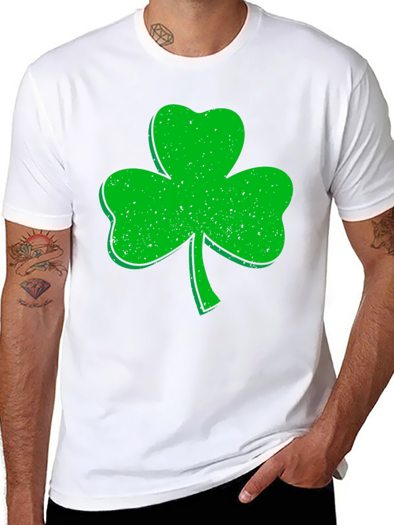 Black Shamrock Graphic Tee - St. Patrick's Day Apparel view 8
