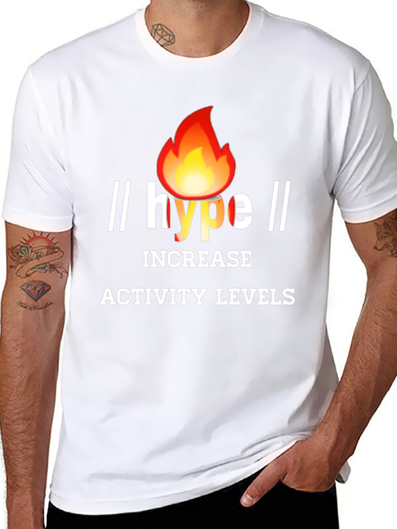 Black Hype Increase Activity Levels Graphic Tee view 8