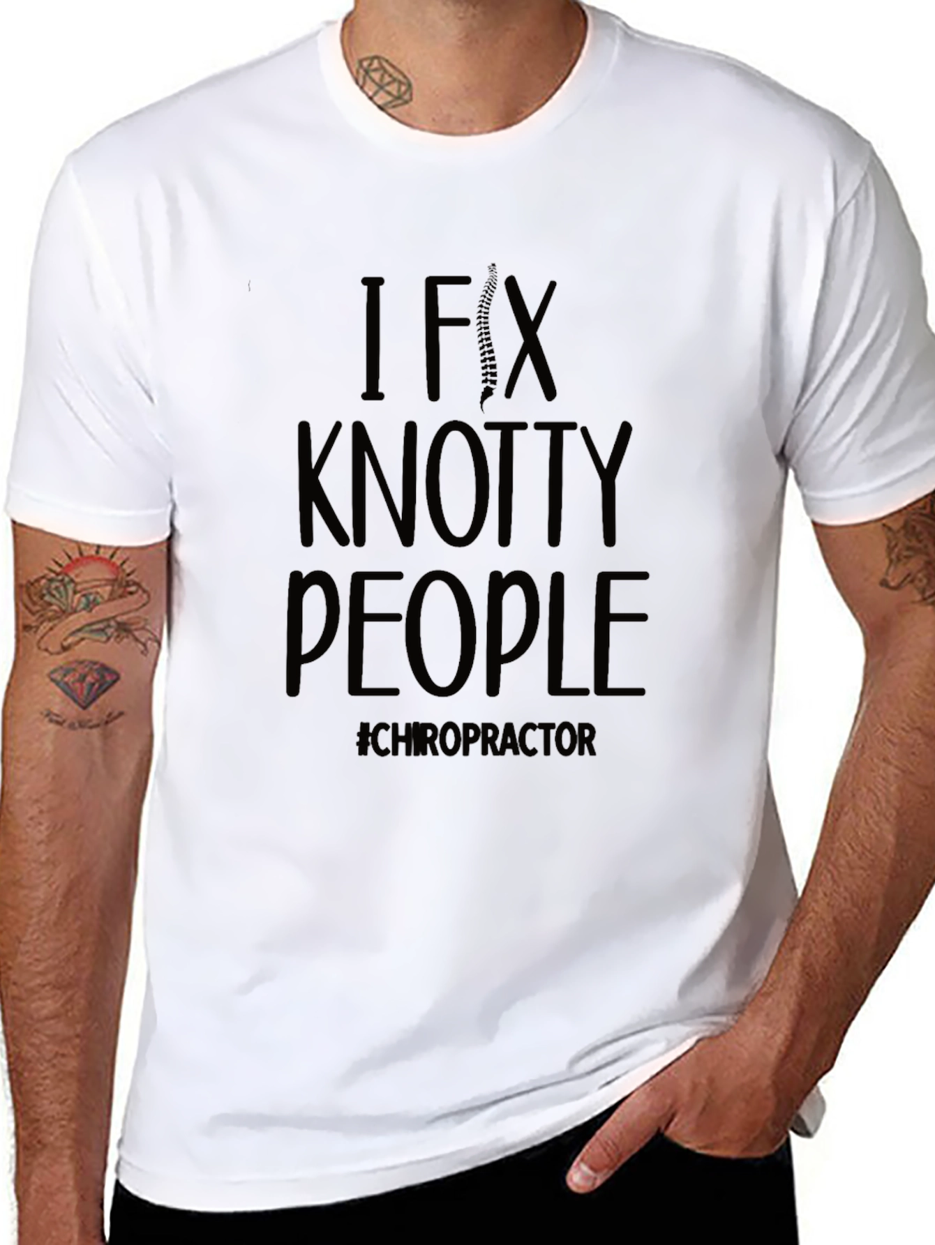 I Fix Knotty People Chiropractor T-Shirt - 8