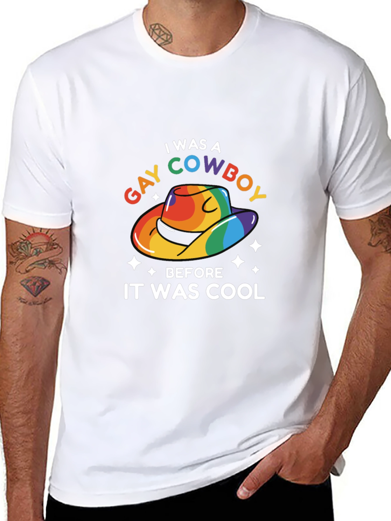 Black Gay Cowboy T-Shirt - Pride & Humor view 8