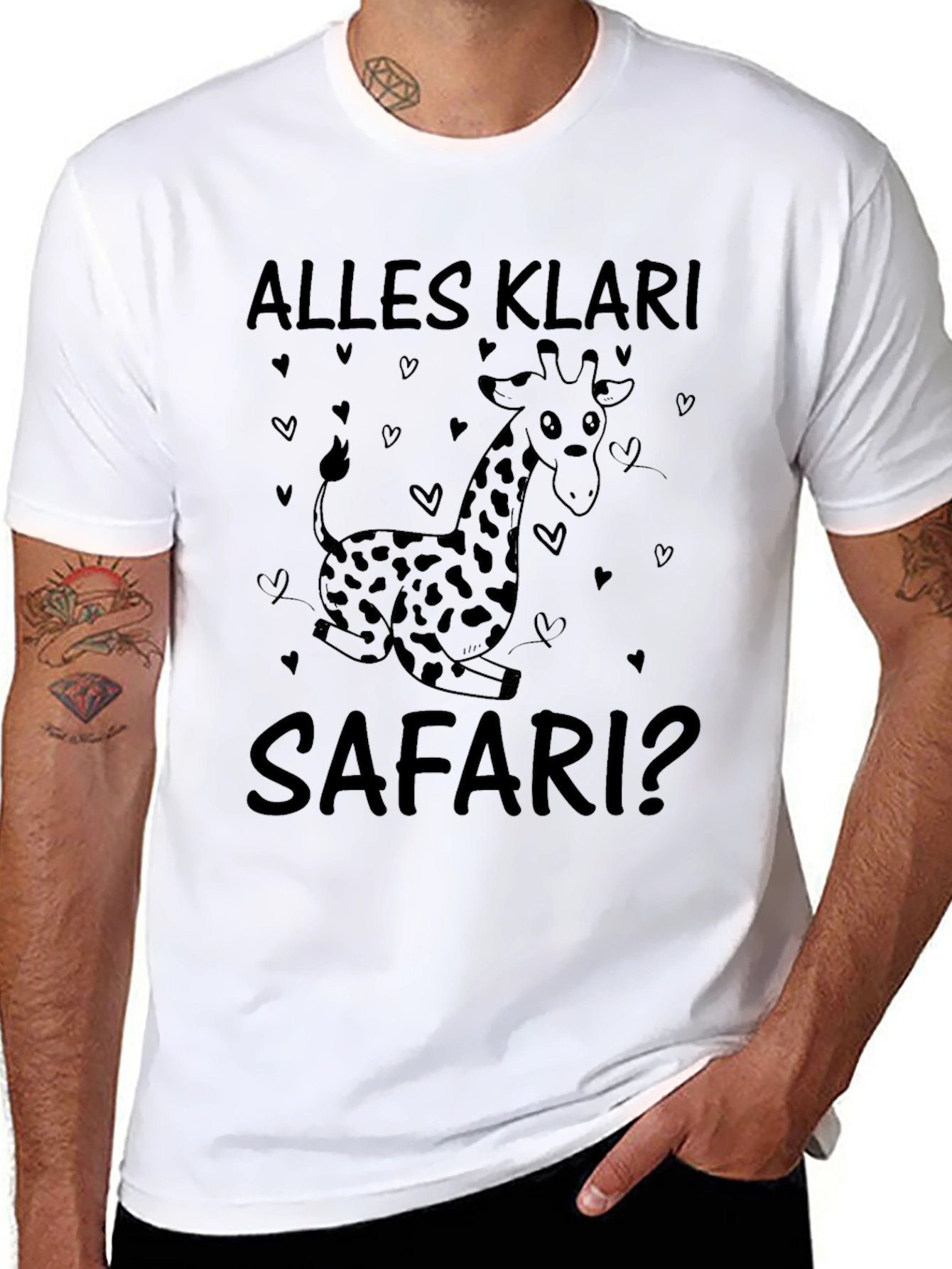 Black Safari Giraffe T-Shirt - Alles Klar? view 8