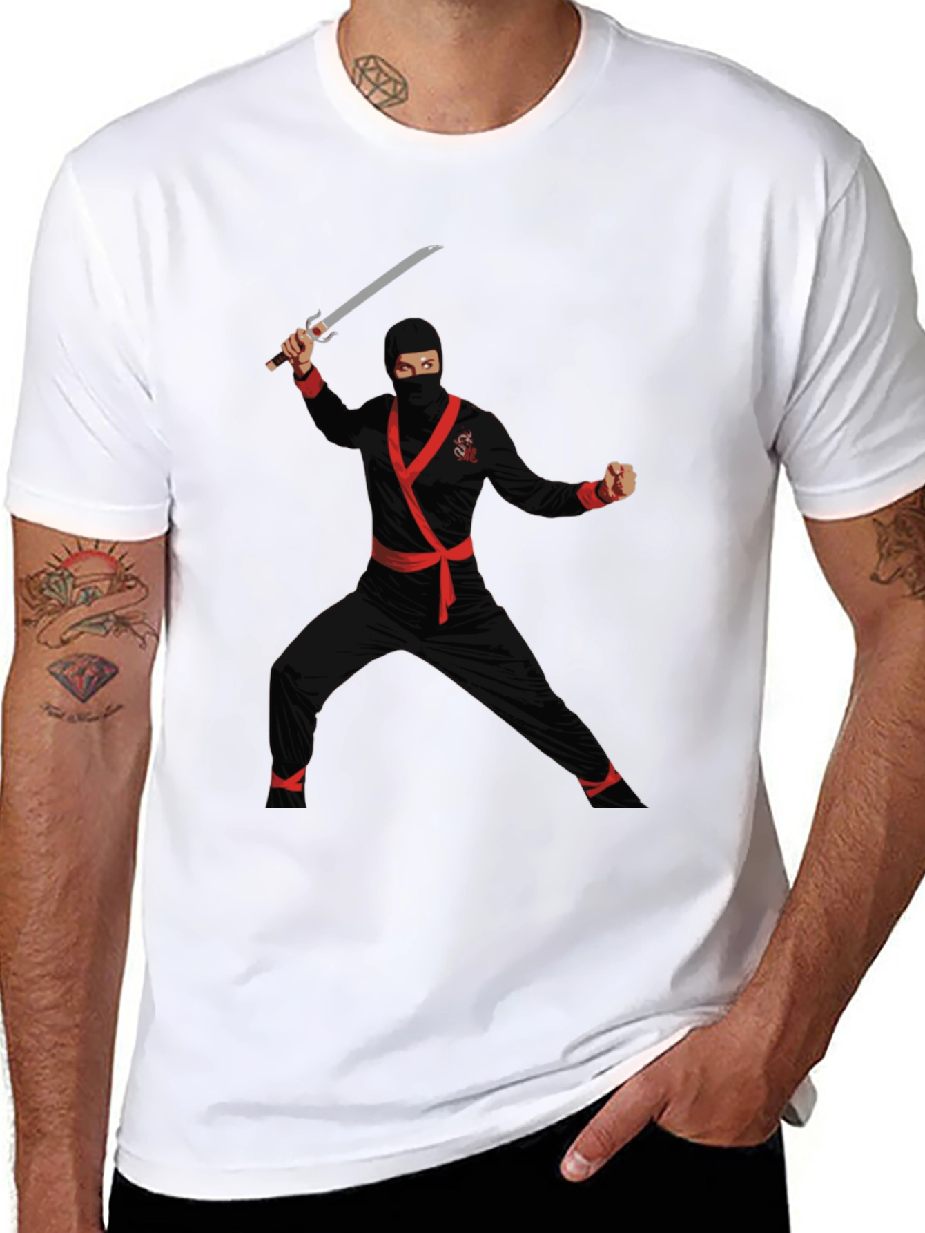 Black Ninja Graphic T-Shirt - Martial Arts Tee view 8