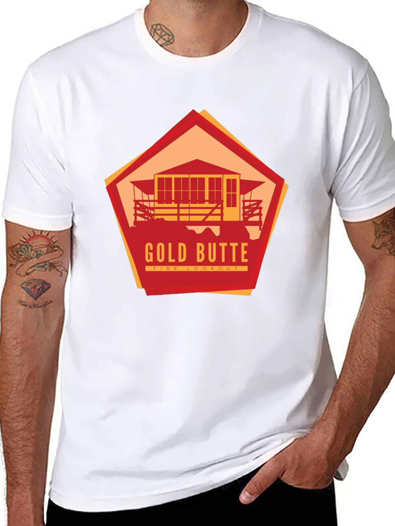 Black Gold Butte Fire Lookout Graphic Tee view 8