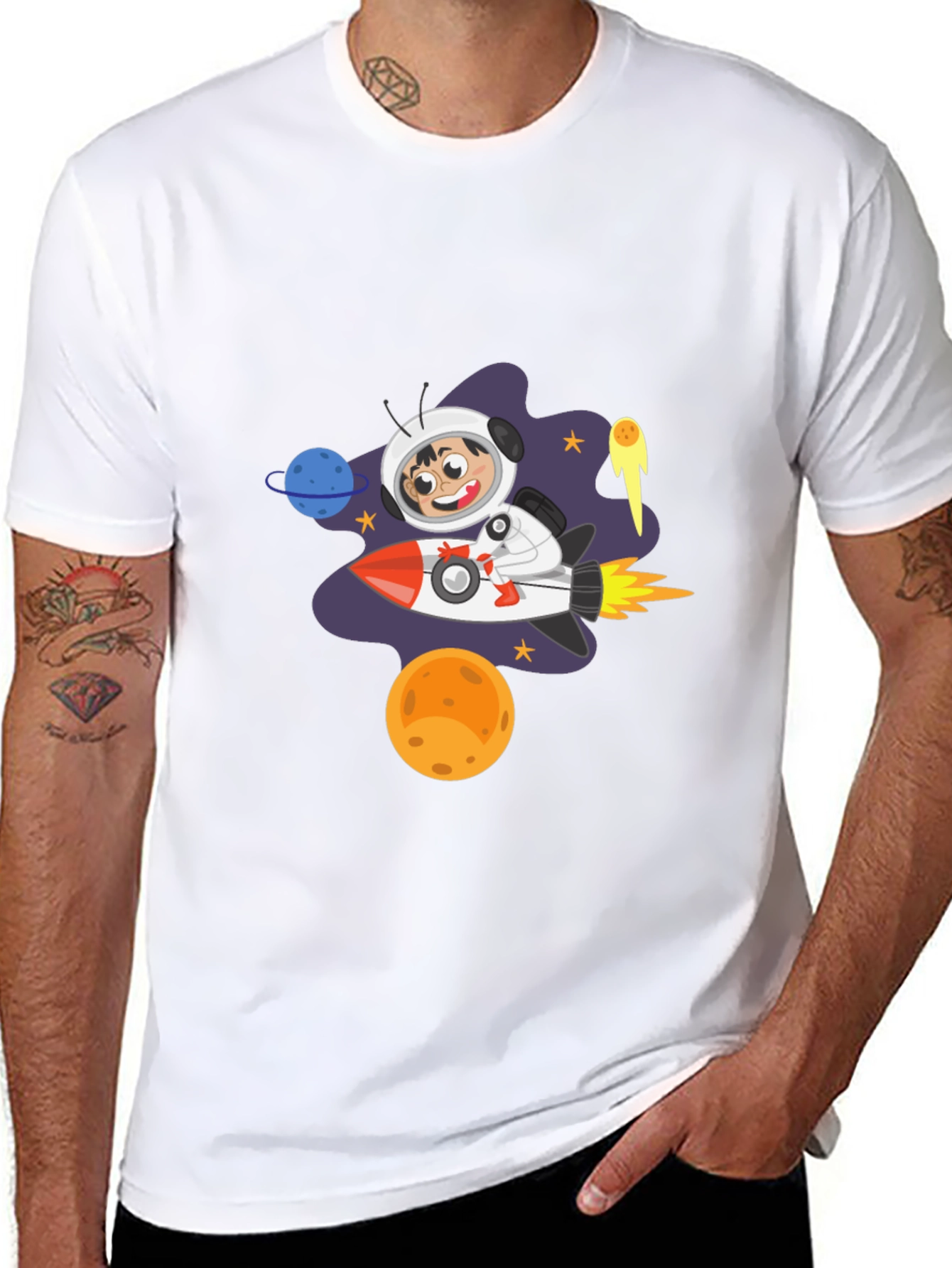 Black Astronaut Kid's T-Shirt view 8