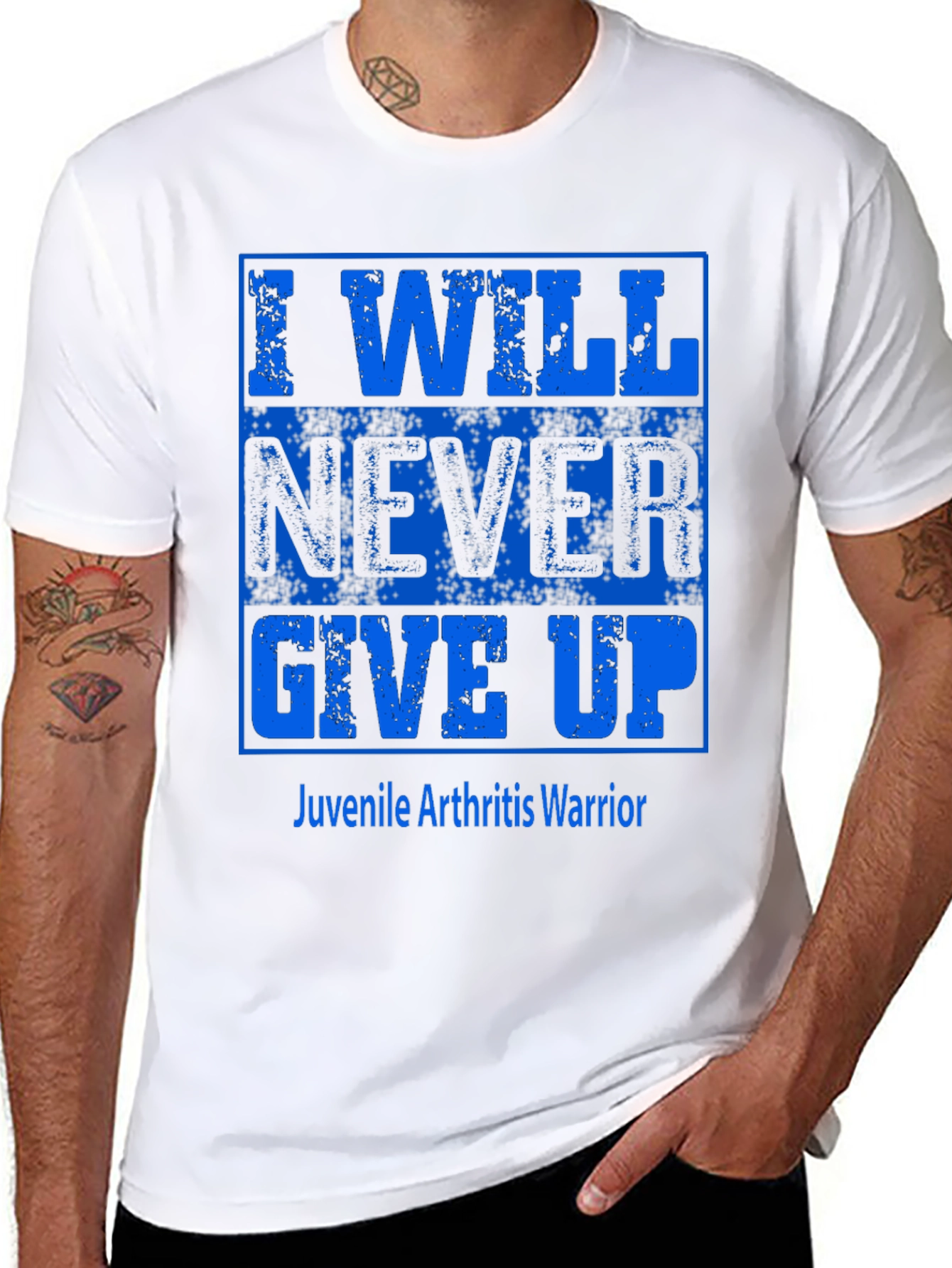I Will Never Give Up - Juvenile Arthritis Warrior T-Shirt - 8