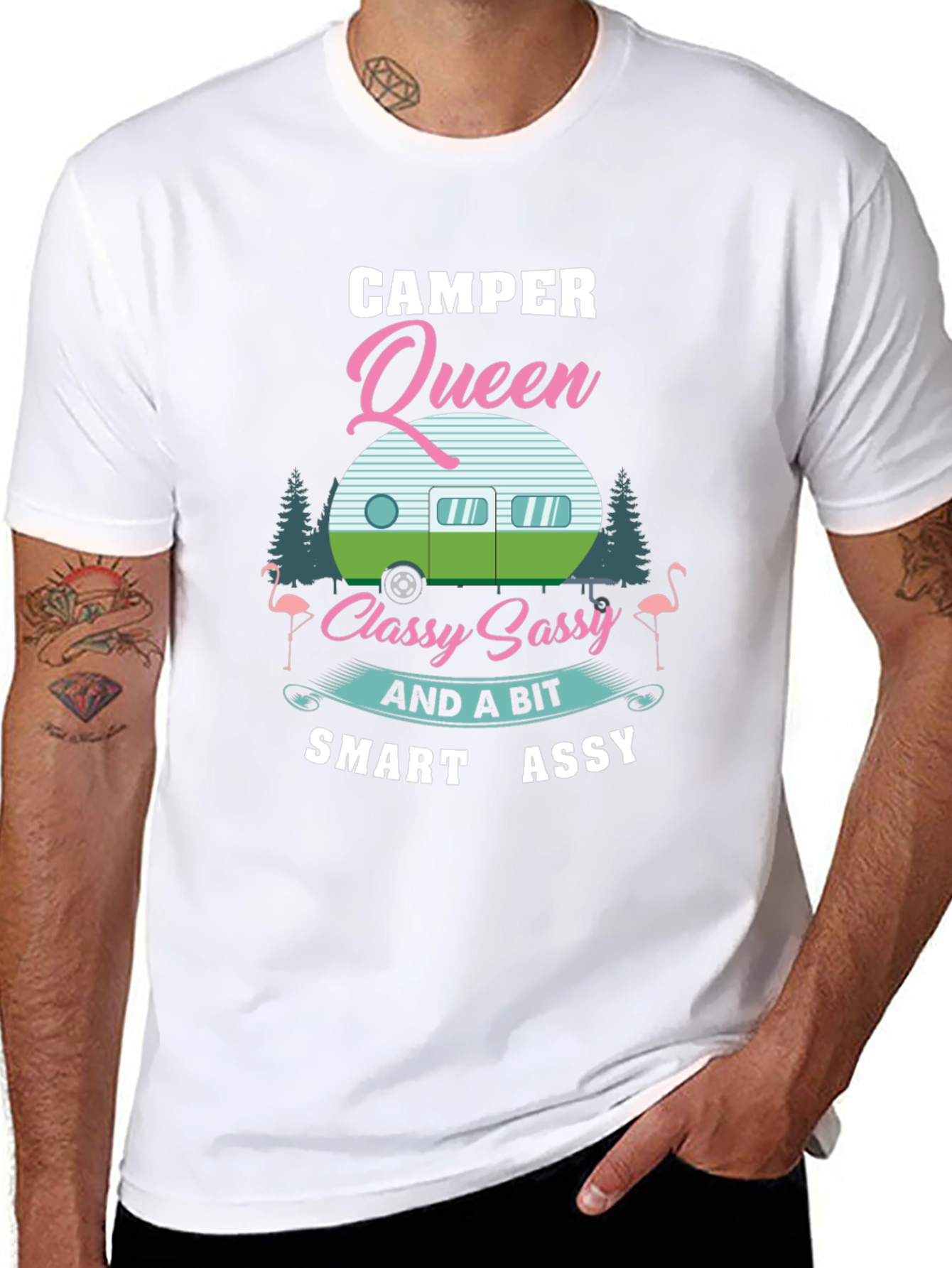 Camper Queen T-Shirt - Classy Sassy & a Bit Smart Assy - 8