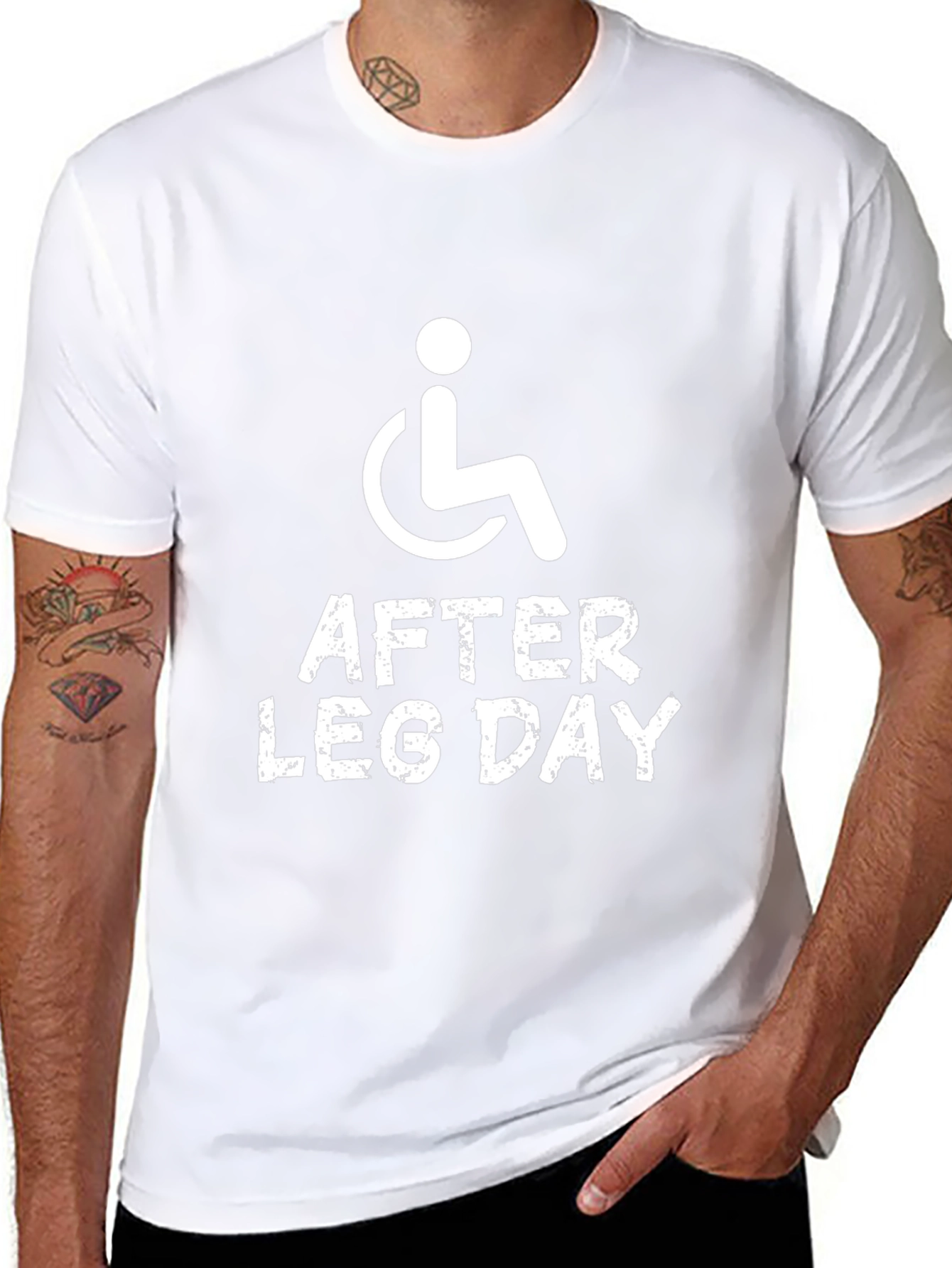 Black After Leg Day Funny Graphic T-Shirt view 8
