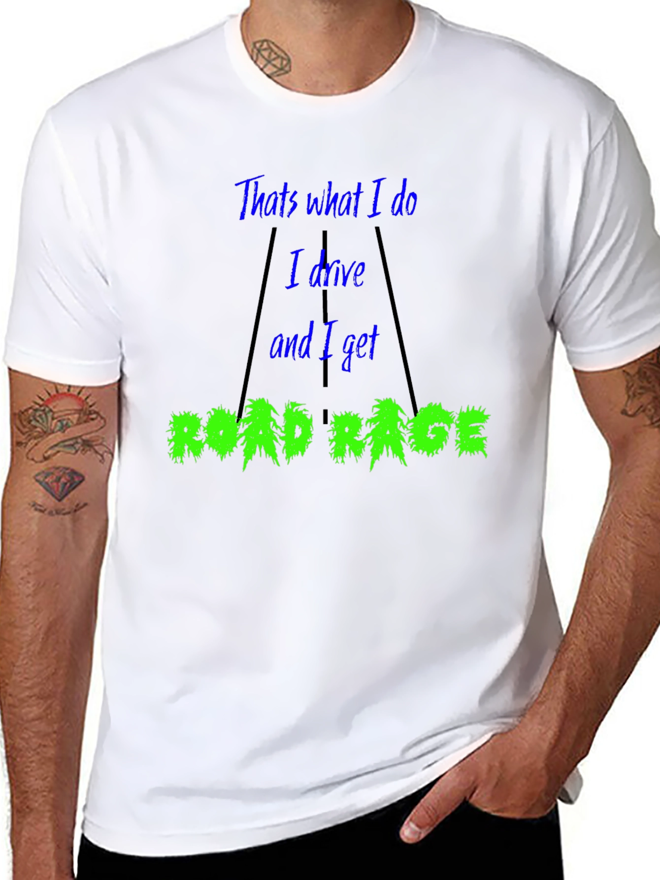 Black Road Rage T-Shirt view 8