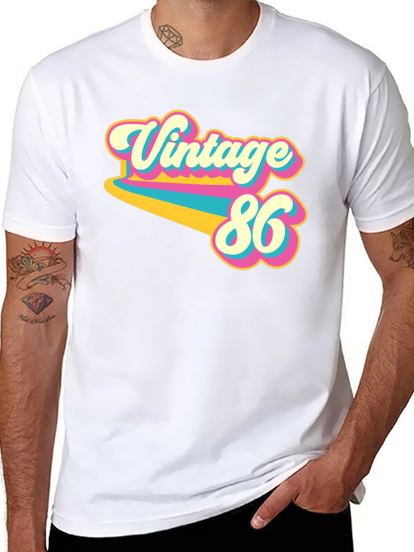 Black Vintage 86 Graphic T-Shirt view 8