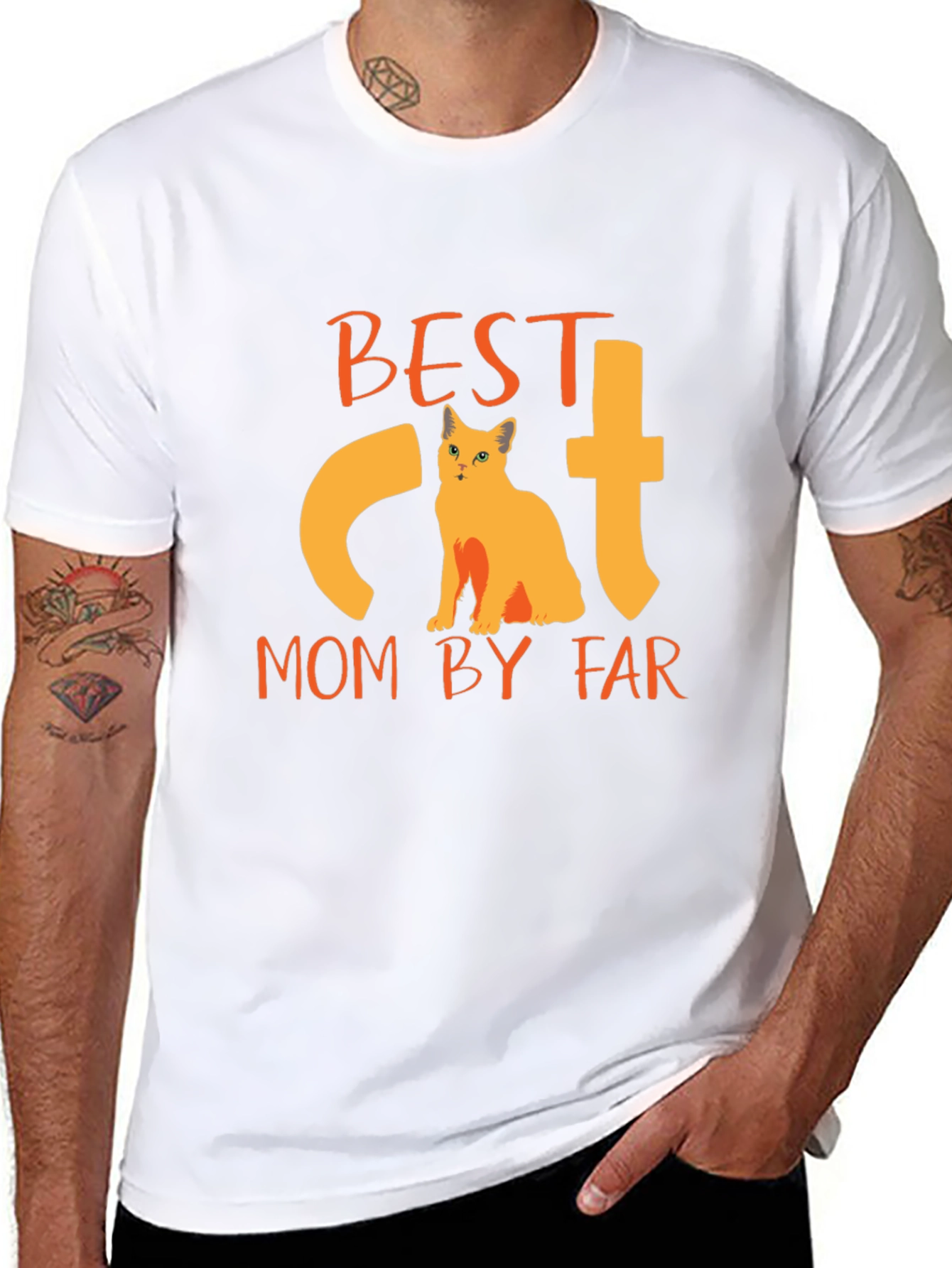 Black Best Cat Mom T-Shirt - Novelty Graphic Tee view 8