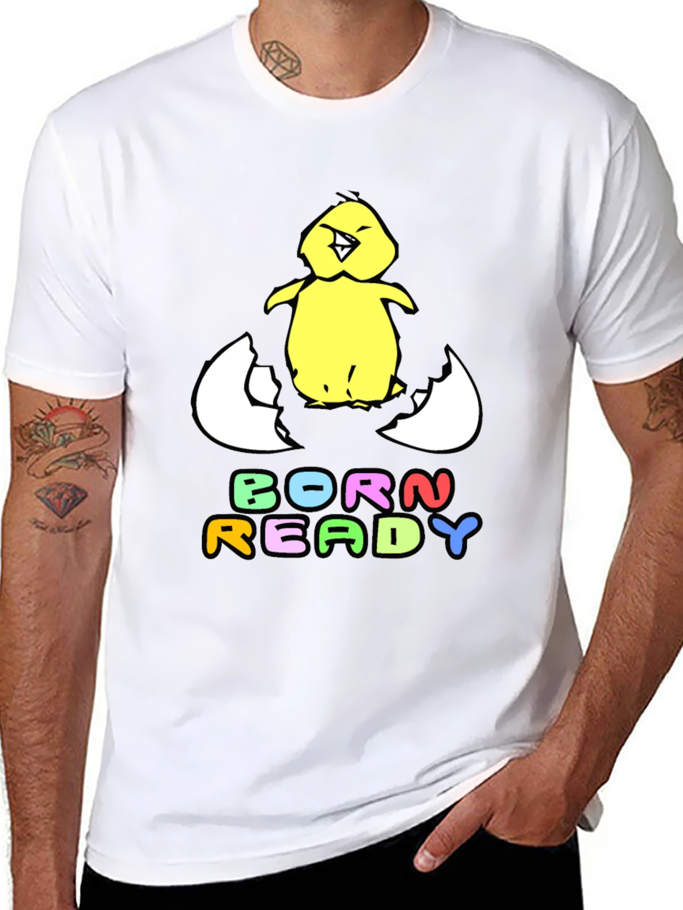 Black Born Ready Chick T-Shirt view 8