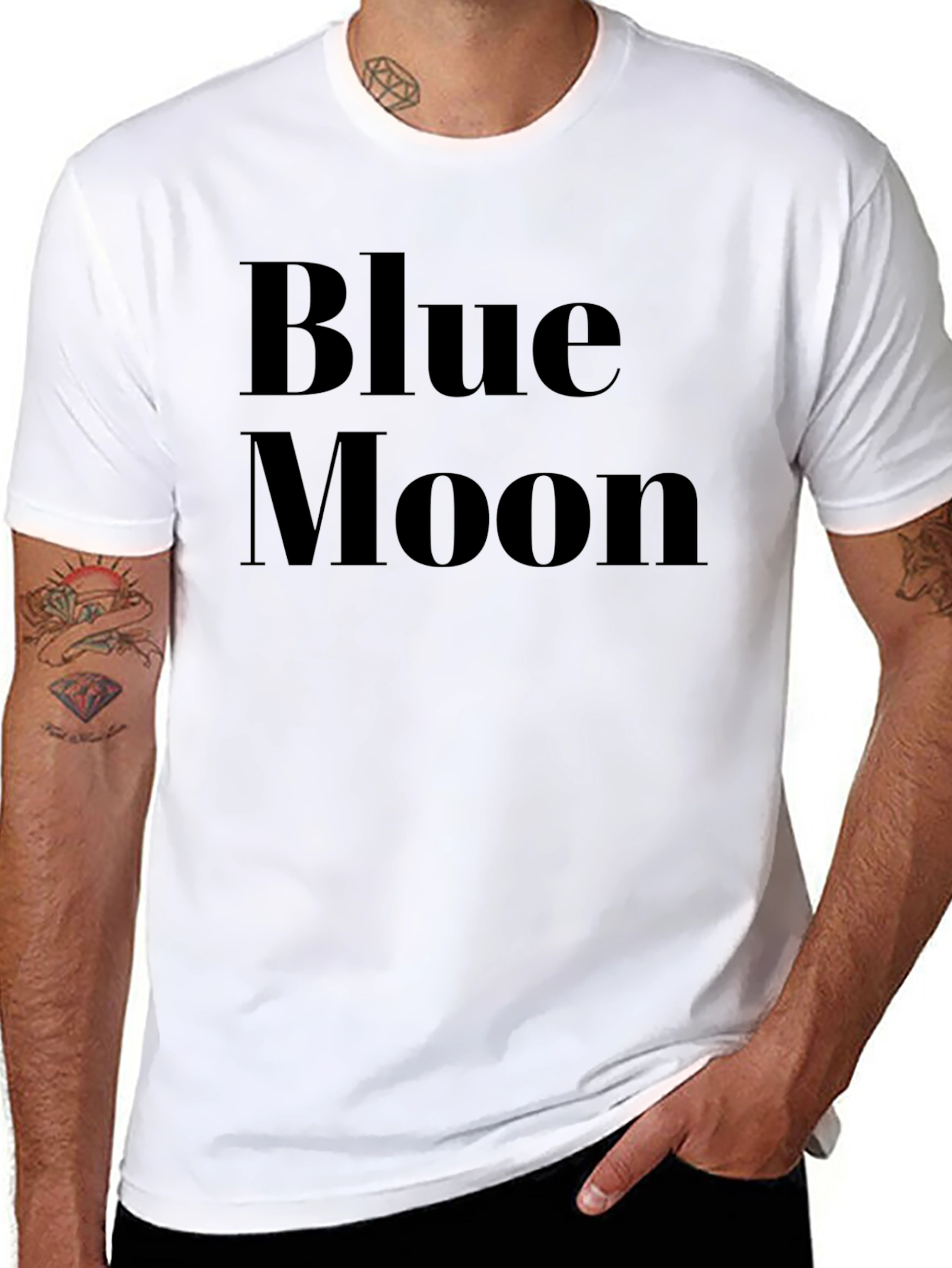 Black Blue Moon Graphic Tee - Classic Comfort view 8