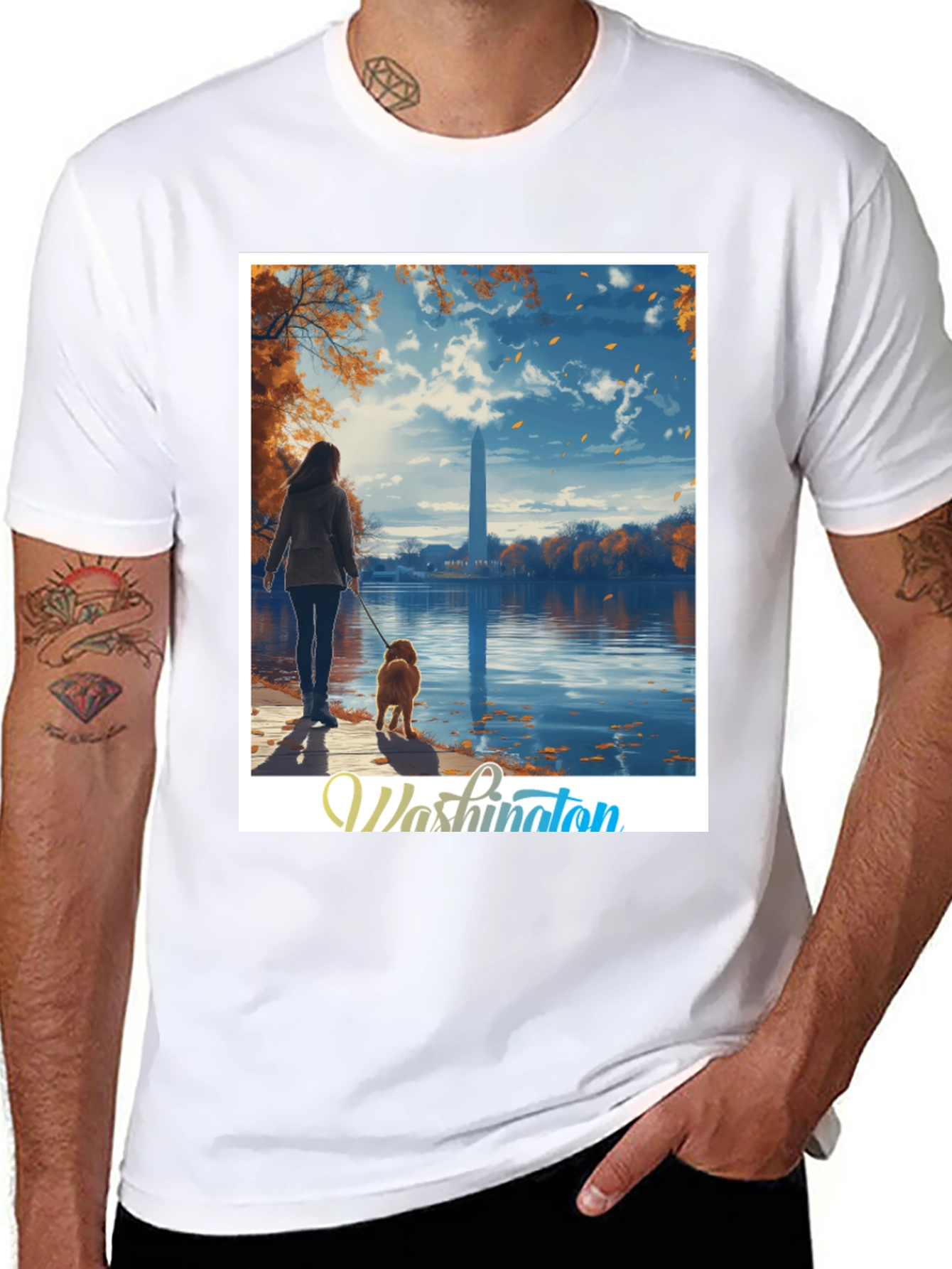 Black Washington Monument Graphic Tee view 8