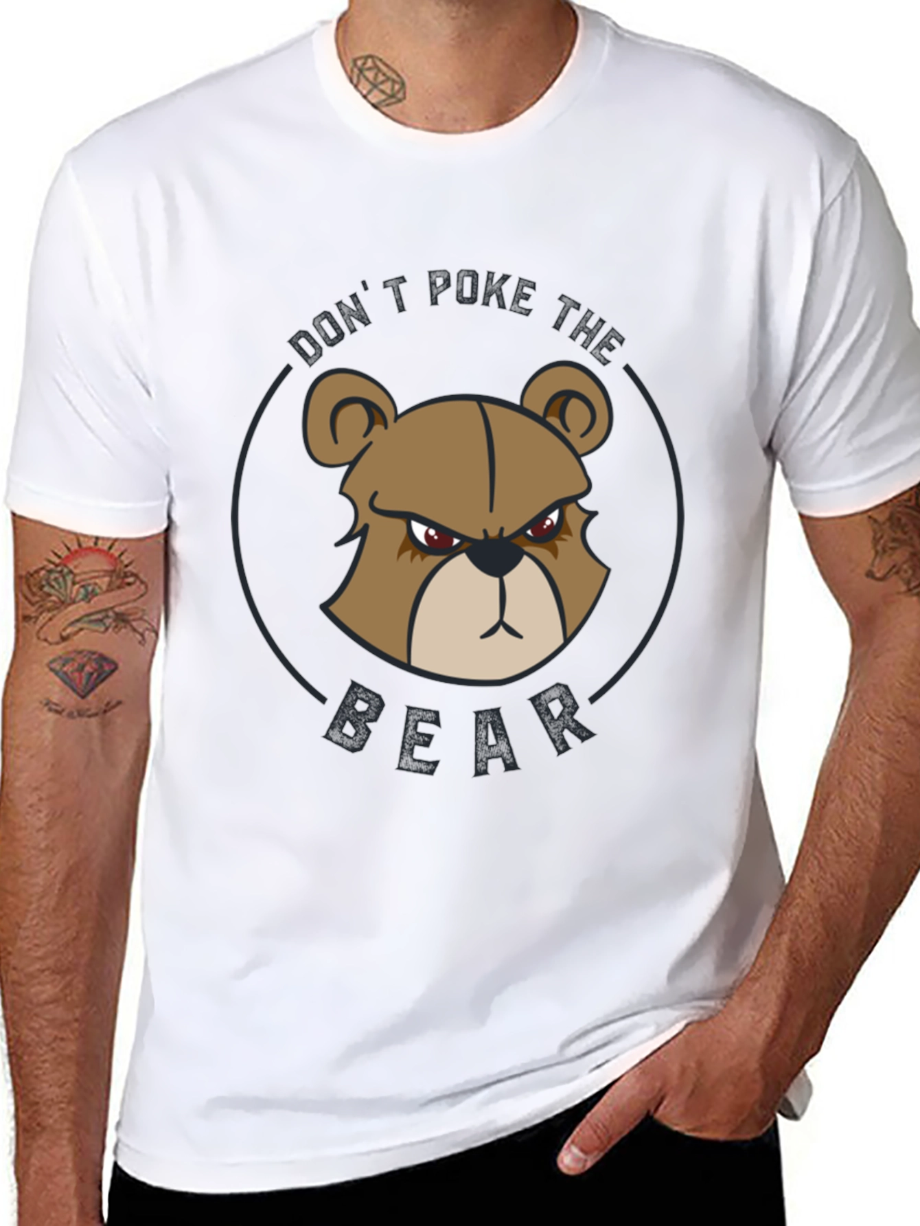 Black Don't Poke The Bear Graphic T-Shirt - Black view 8