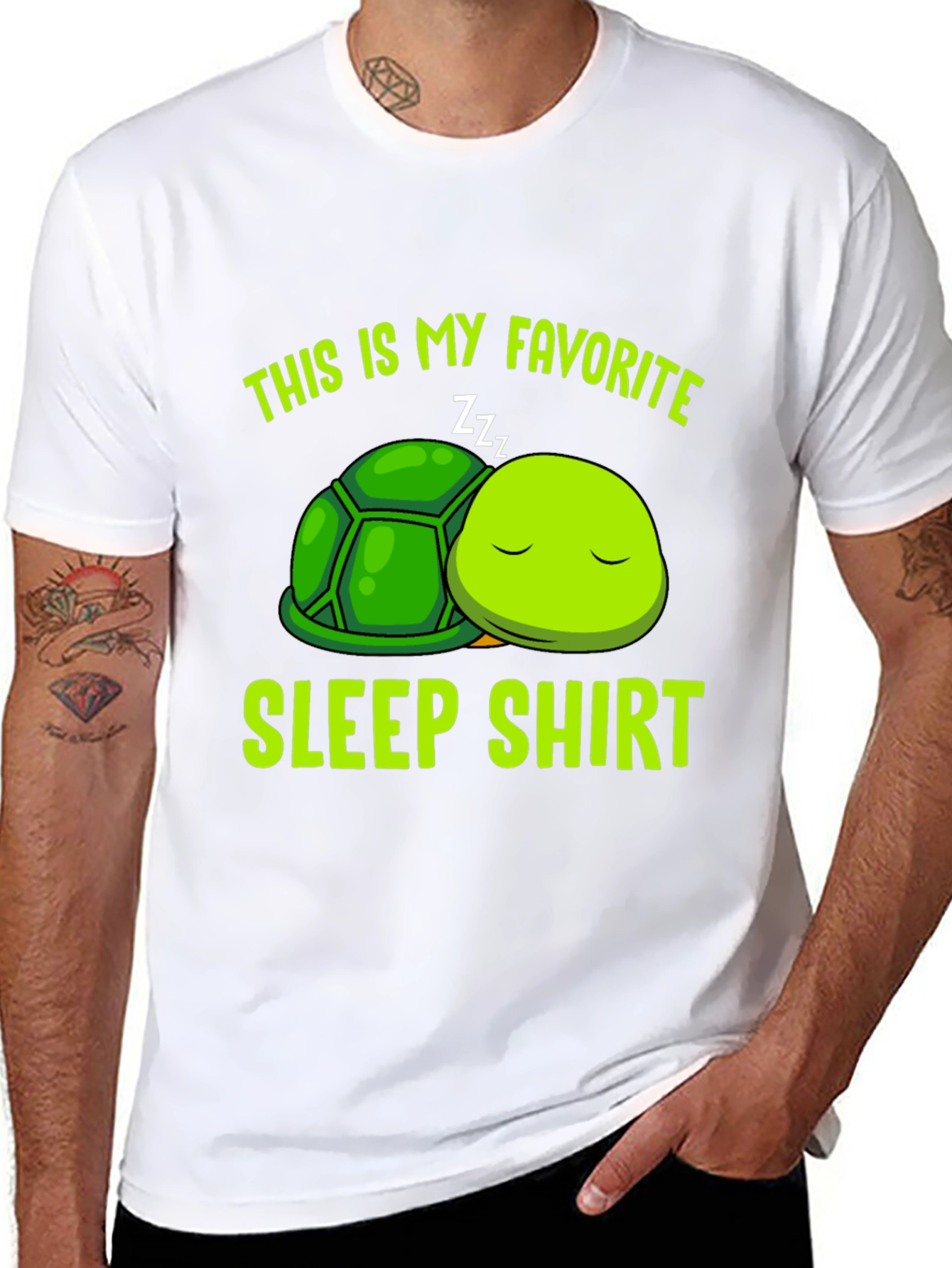 Black Turtle Sleep Shirt - Funny Animal Lover Tee view 8