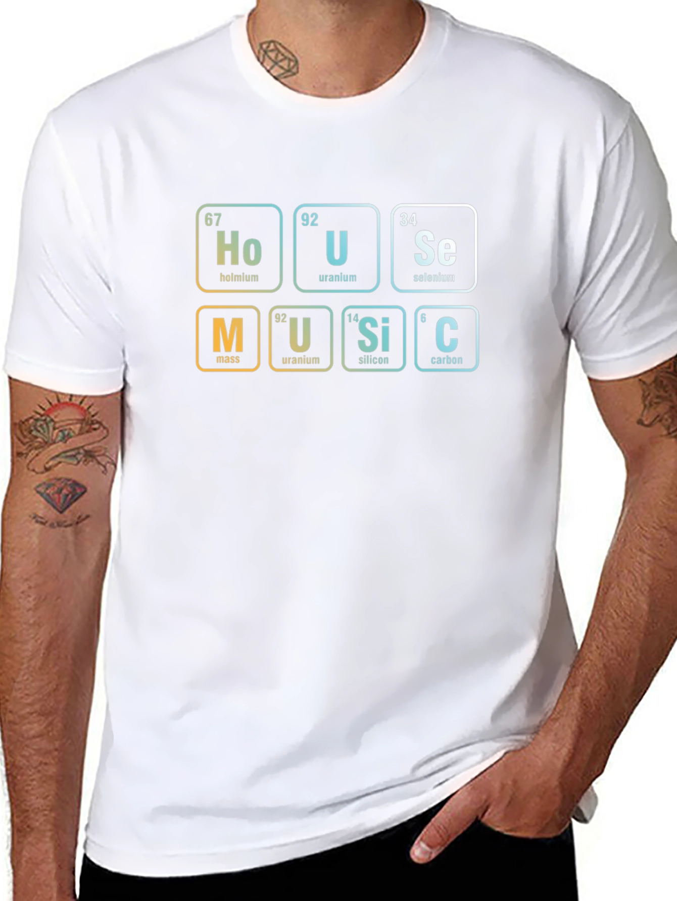 Black Periodic Table of Music T-Shirt view 8