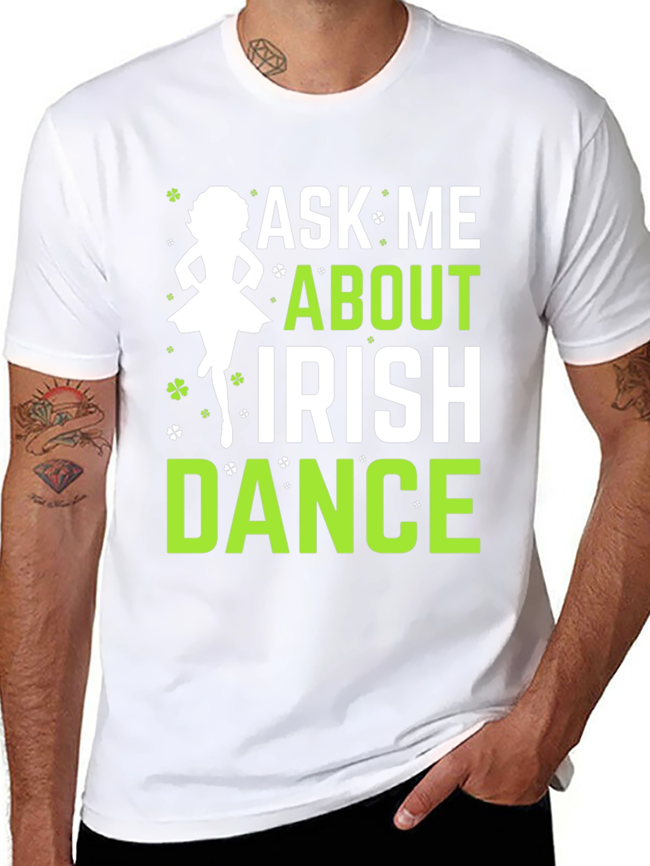 Black Ask Me About Irish Dance Black Graphic Tee view 8