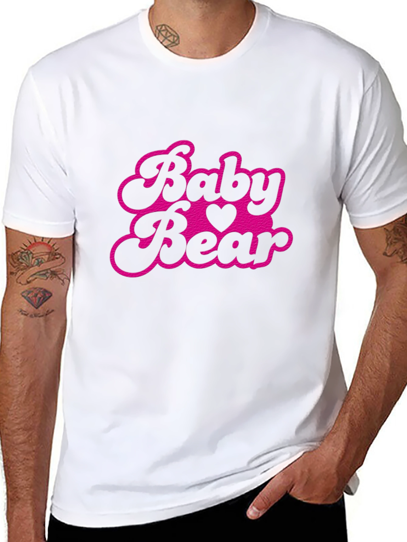 Black Baby Bear Black Graphic Tee view 8