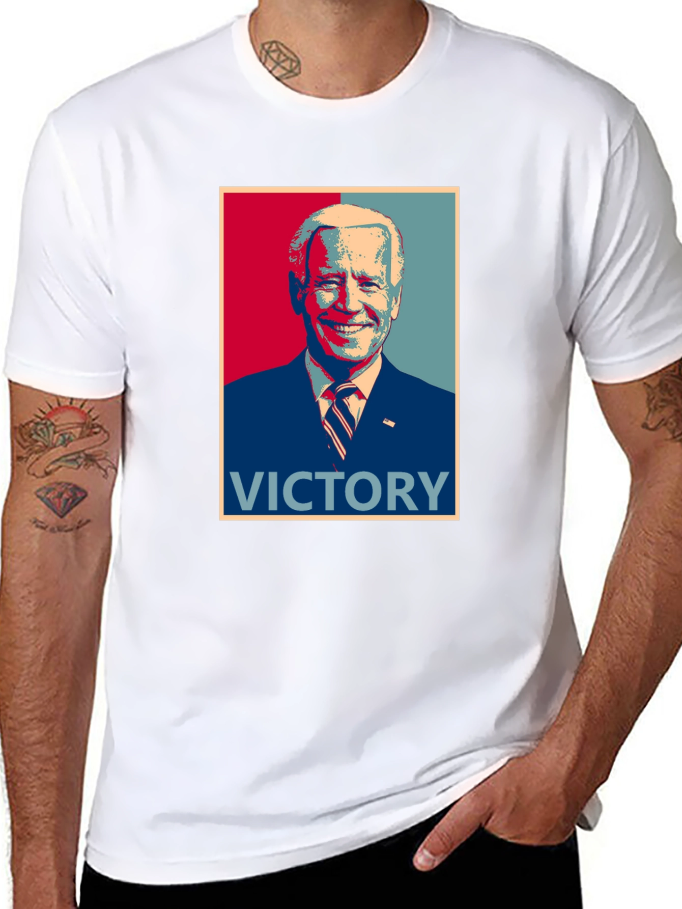 Black Victory Graphic Tee - Patriotic Political T-Shirt view 8